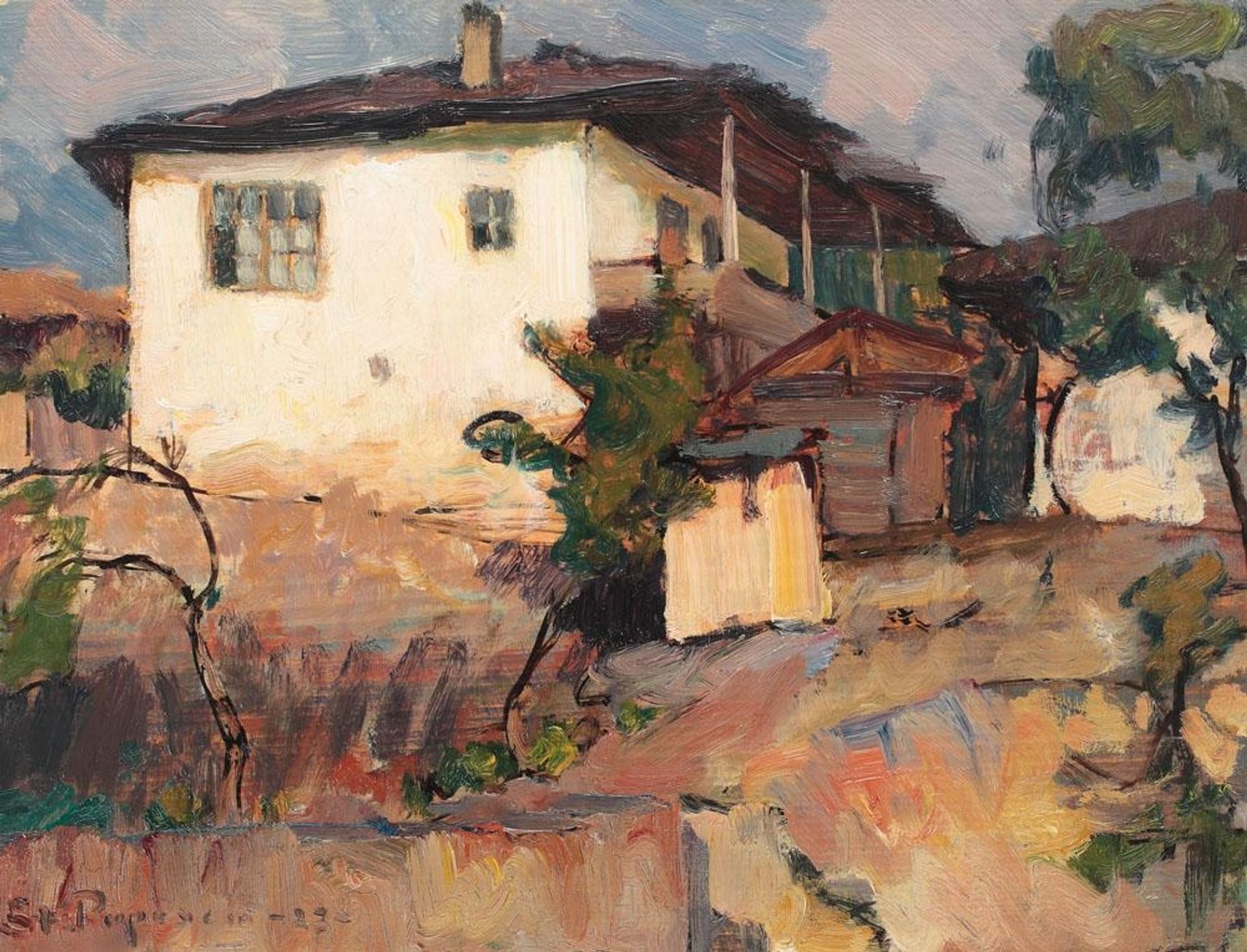Landscape with Houses by Stefan Popescu