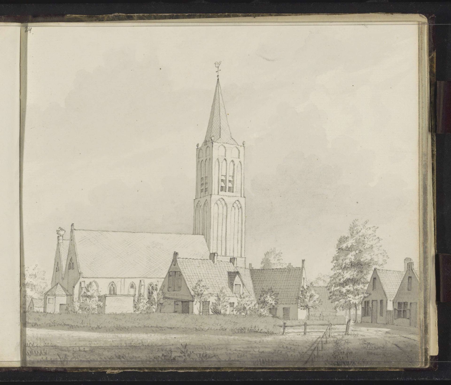 Grote Kerk te Beverwijk by Hendrik Abraham Klinkhamer