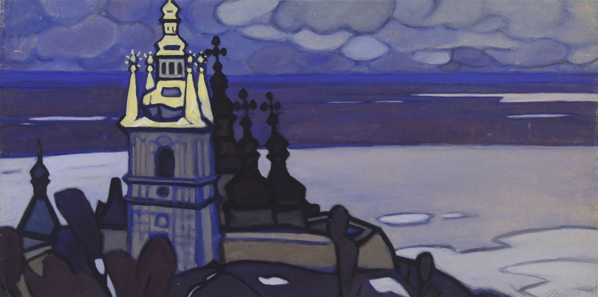 The Dnieper overflowed (Kyiv-Pechersk Lavra) by Yuriy Khymych