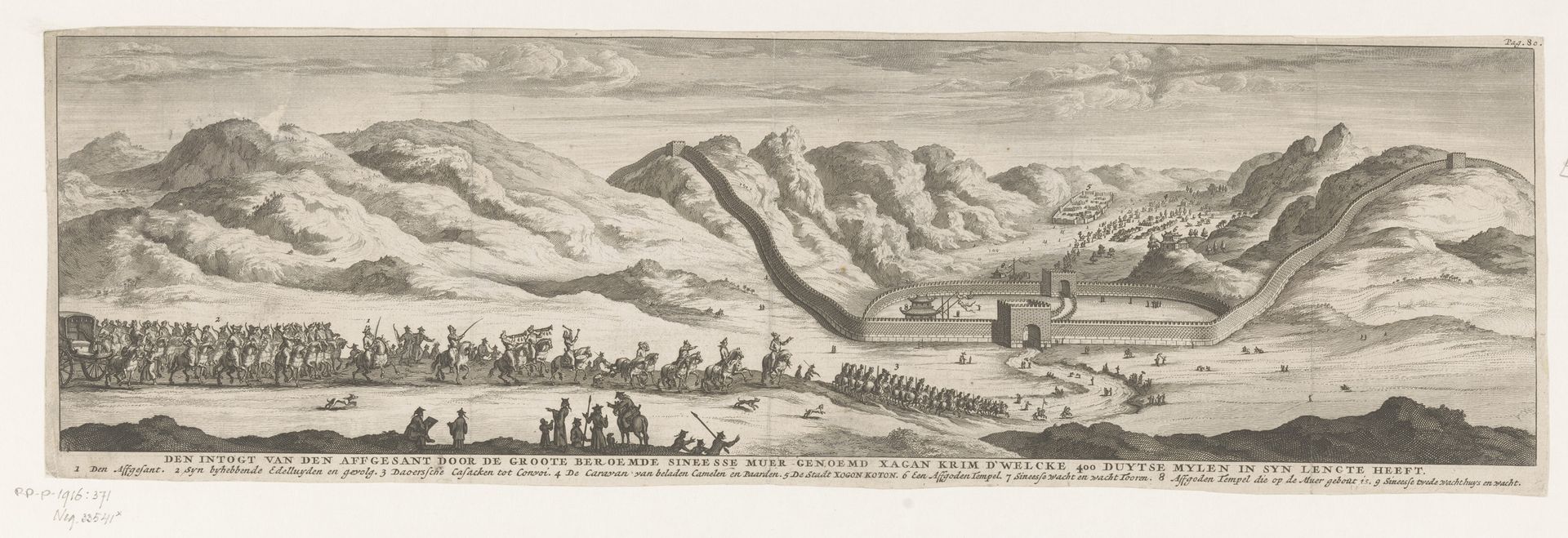 Intocht van de afgezant door de Chinese muur by Anonymous