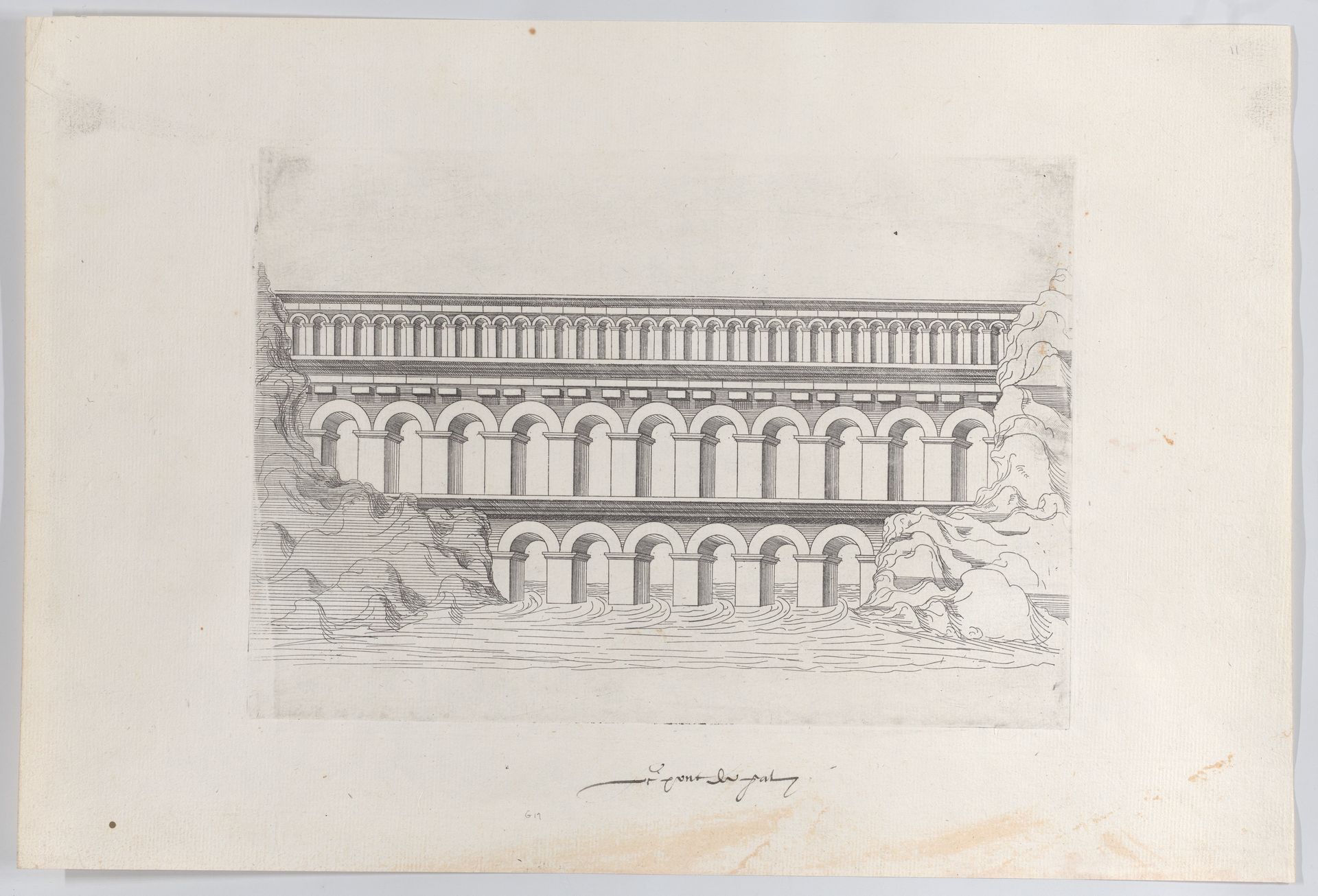 The Bridge of the Gal (Gard) by Jacques Androuet Du Cerceau