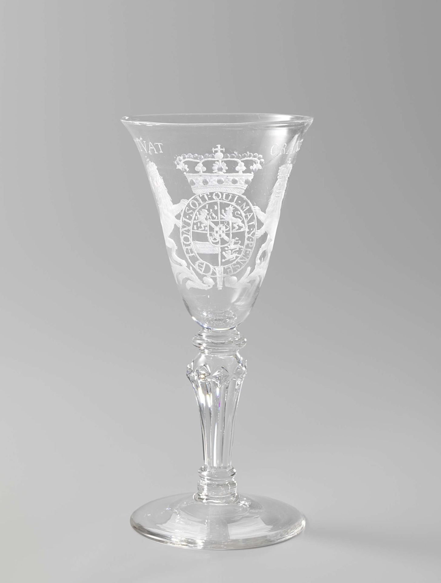 Wine glass with the arms of William IV by Anonymous