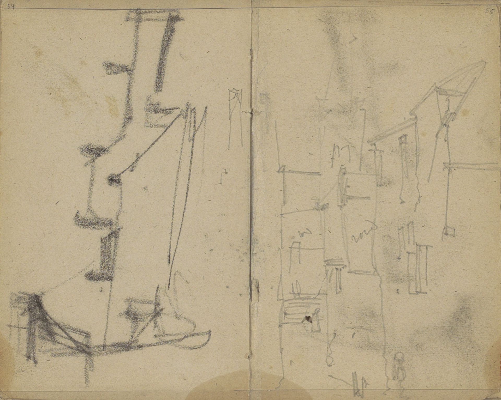 Twee stadsgezichten by George Hendrik Breitner