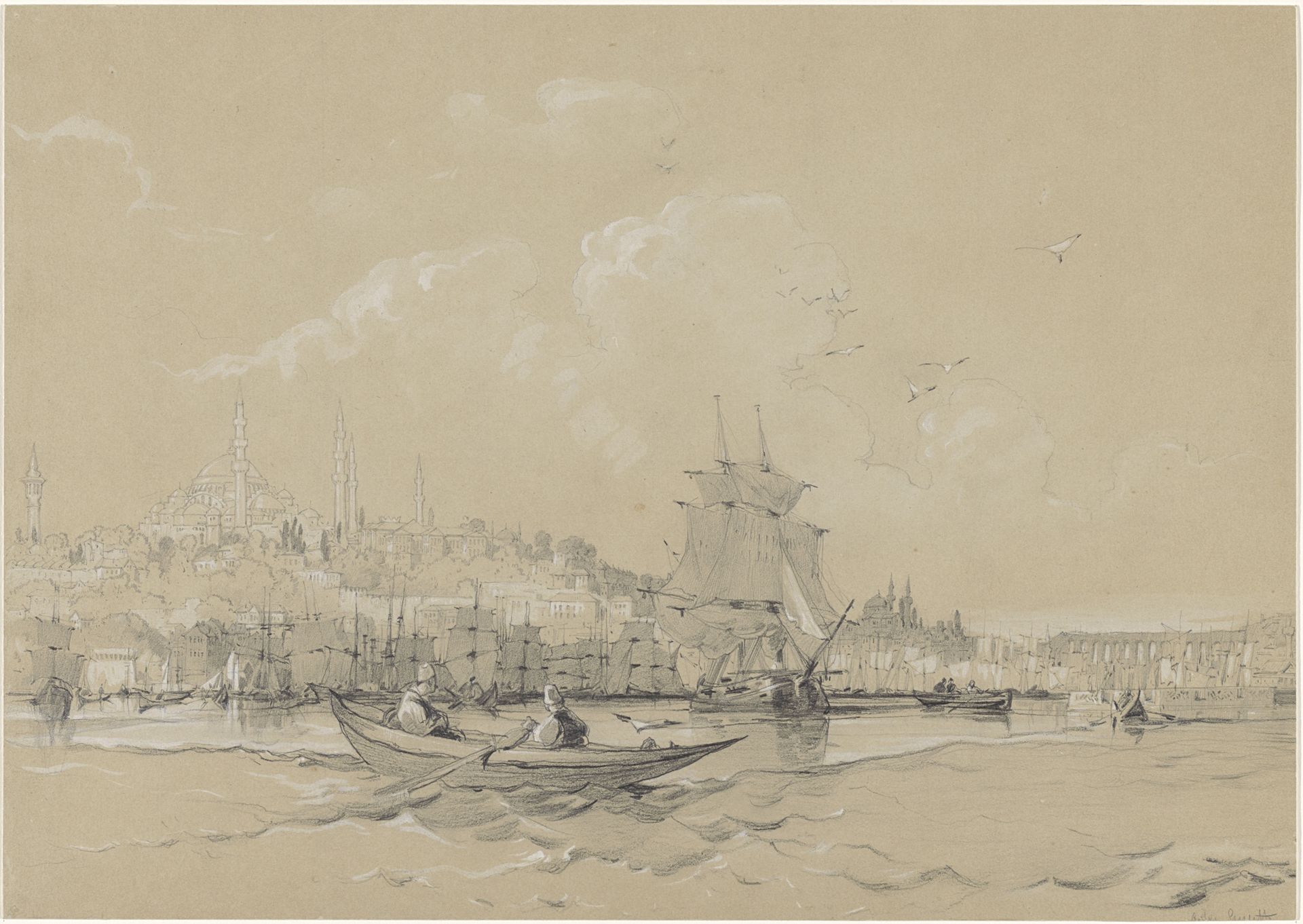 Gezicht op Istanbul, de oude stad, vanaf de Gouden Hoorn by Coke Smyth