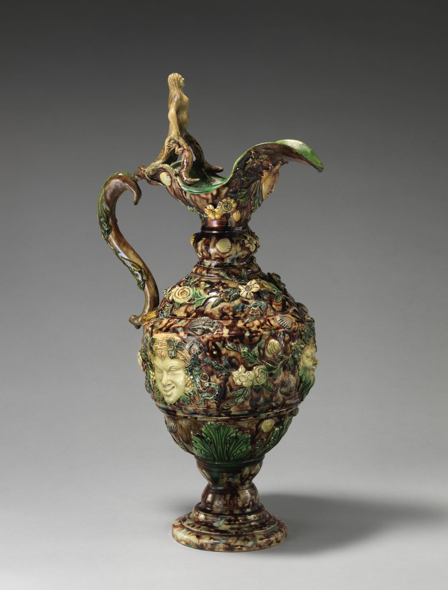 Ewer with female figure by Joseph Landais
