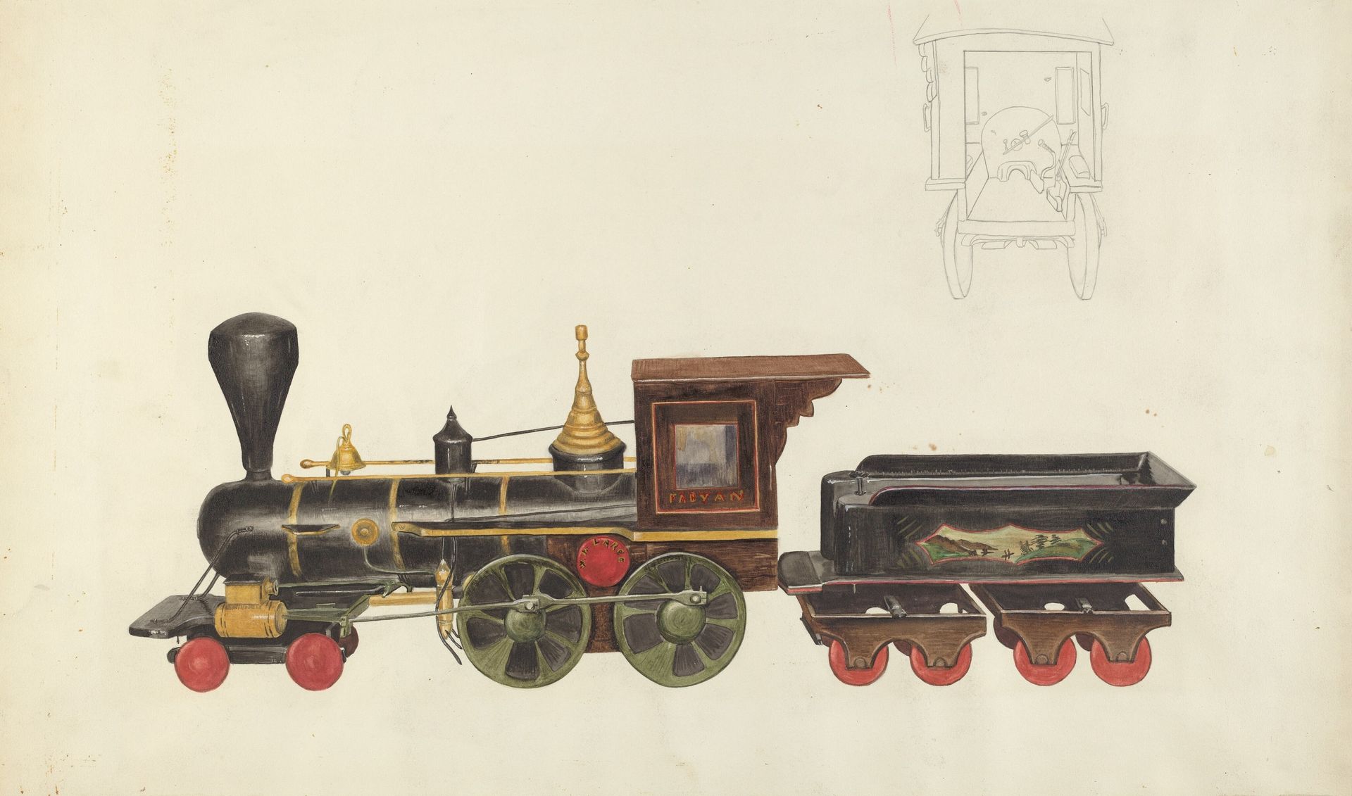 Toy Locomotive by Alice Stearns