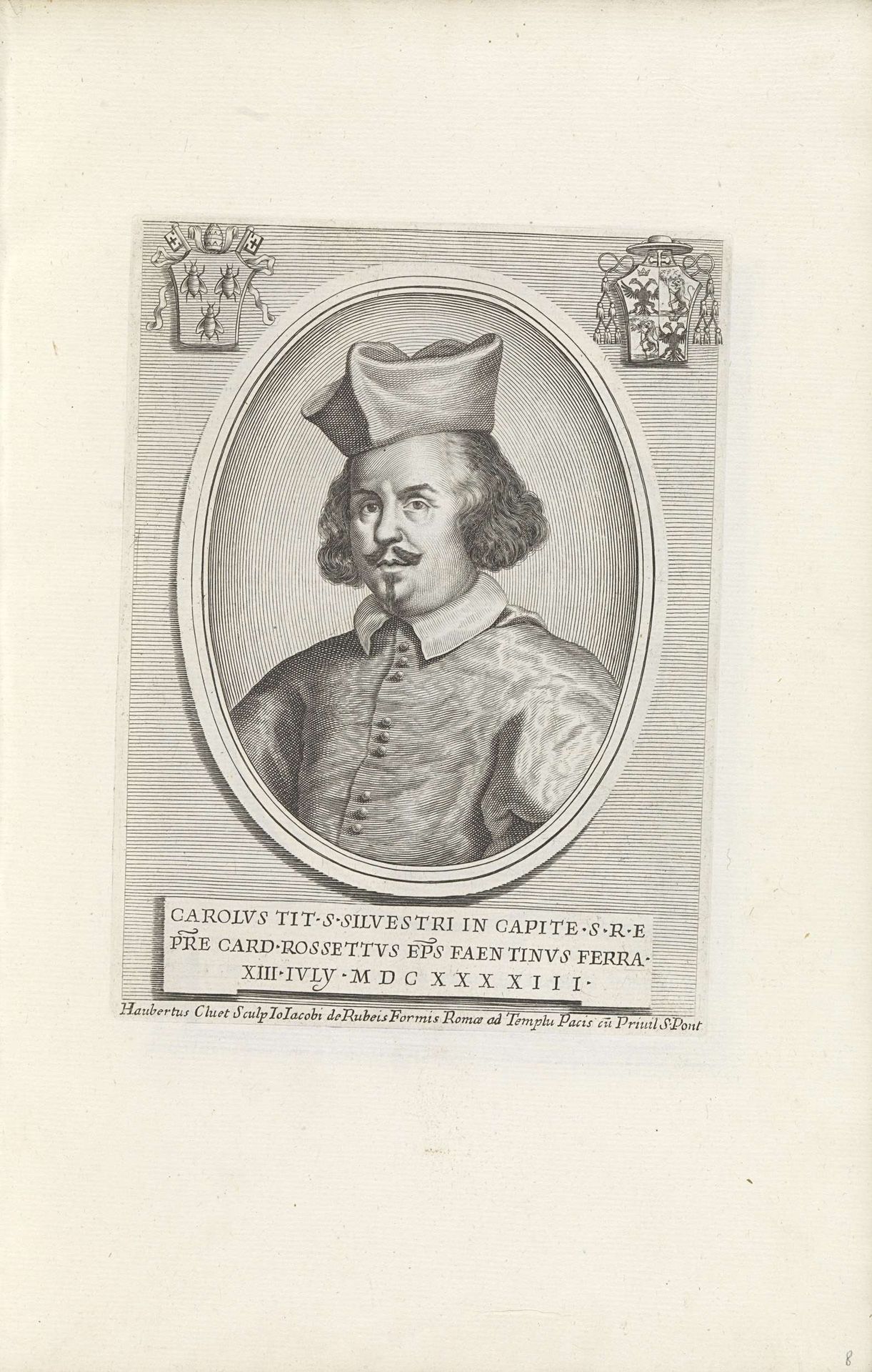 Portret van kardinaal Carlo Rossetti by Albertus Clouwet