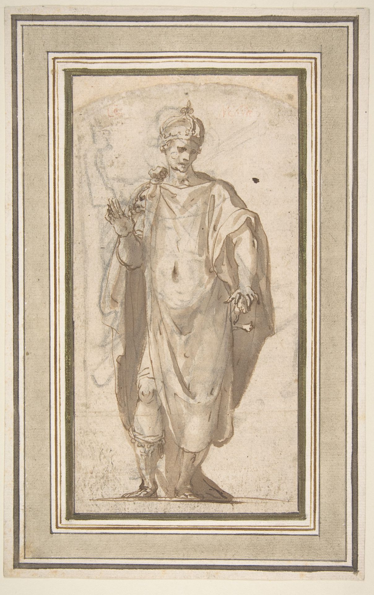 Standing Figure of a Warrior King by Cesare Nebbia