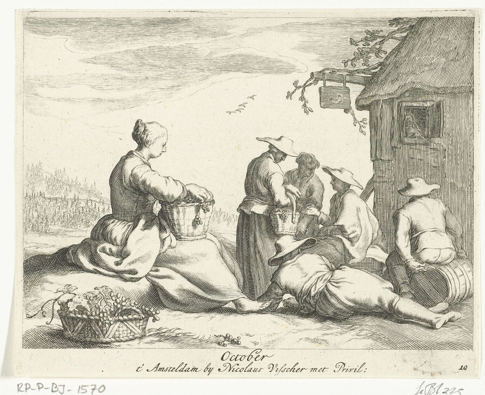 De maand oktober by Frederick Bloemaert