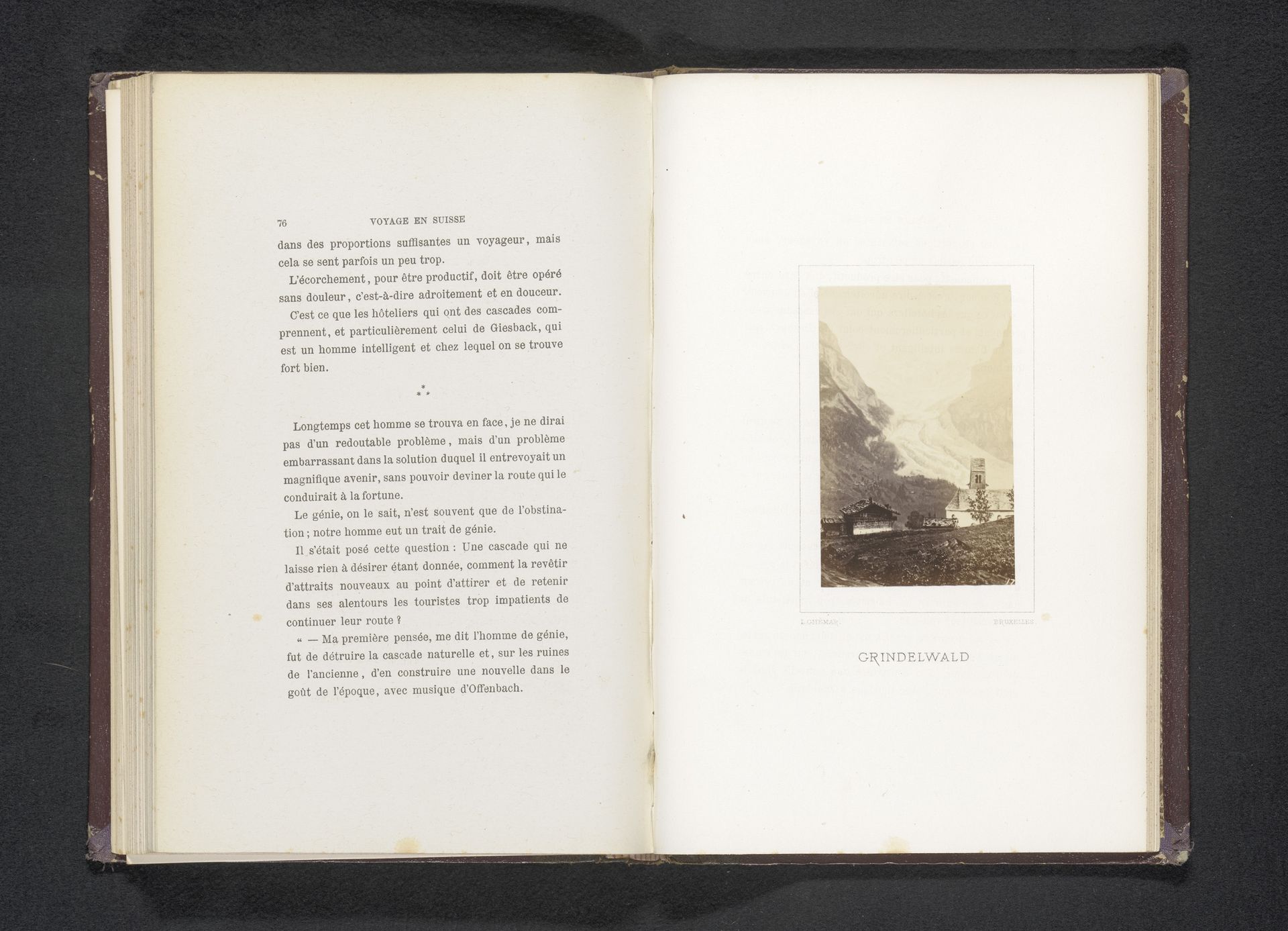 Gezicht op Grindelwald by Louis Ghémar