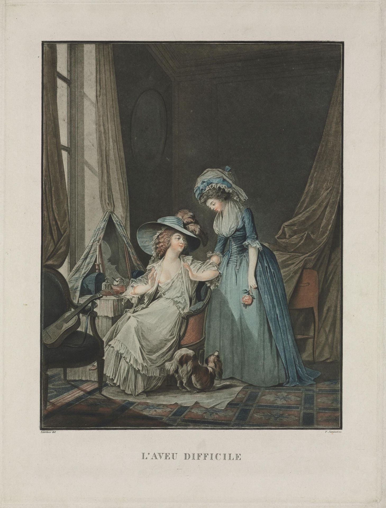 The Difficult Confession by Jean François Janinet