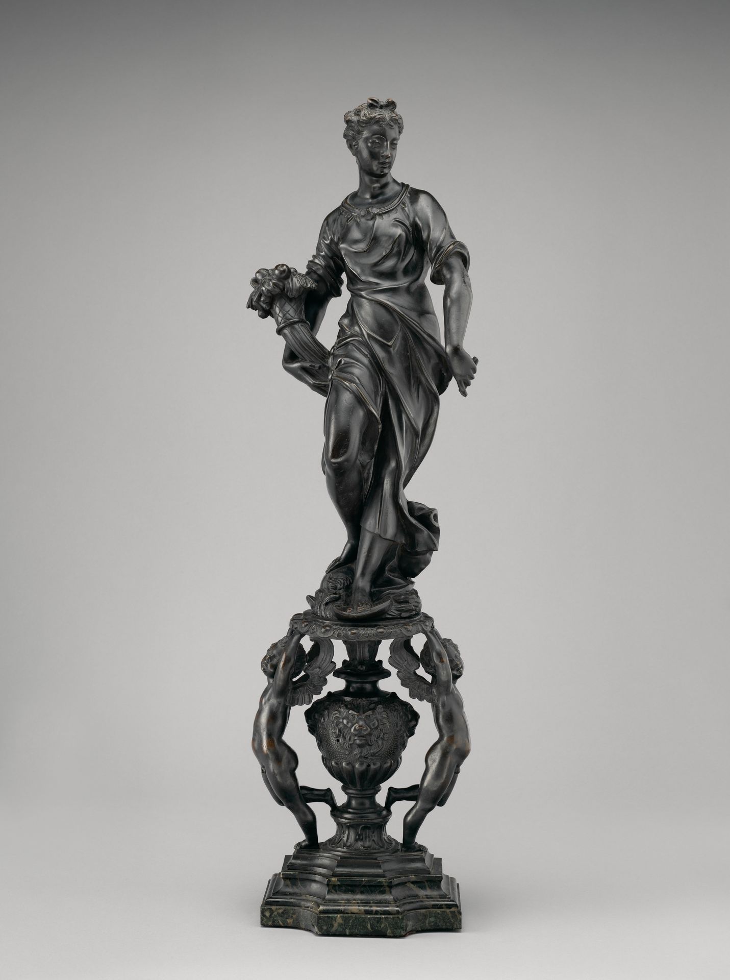Andiron with figure of Ceres (allegory of Peace) (one of a pair) by Girolamo Campagna