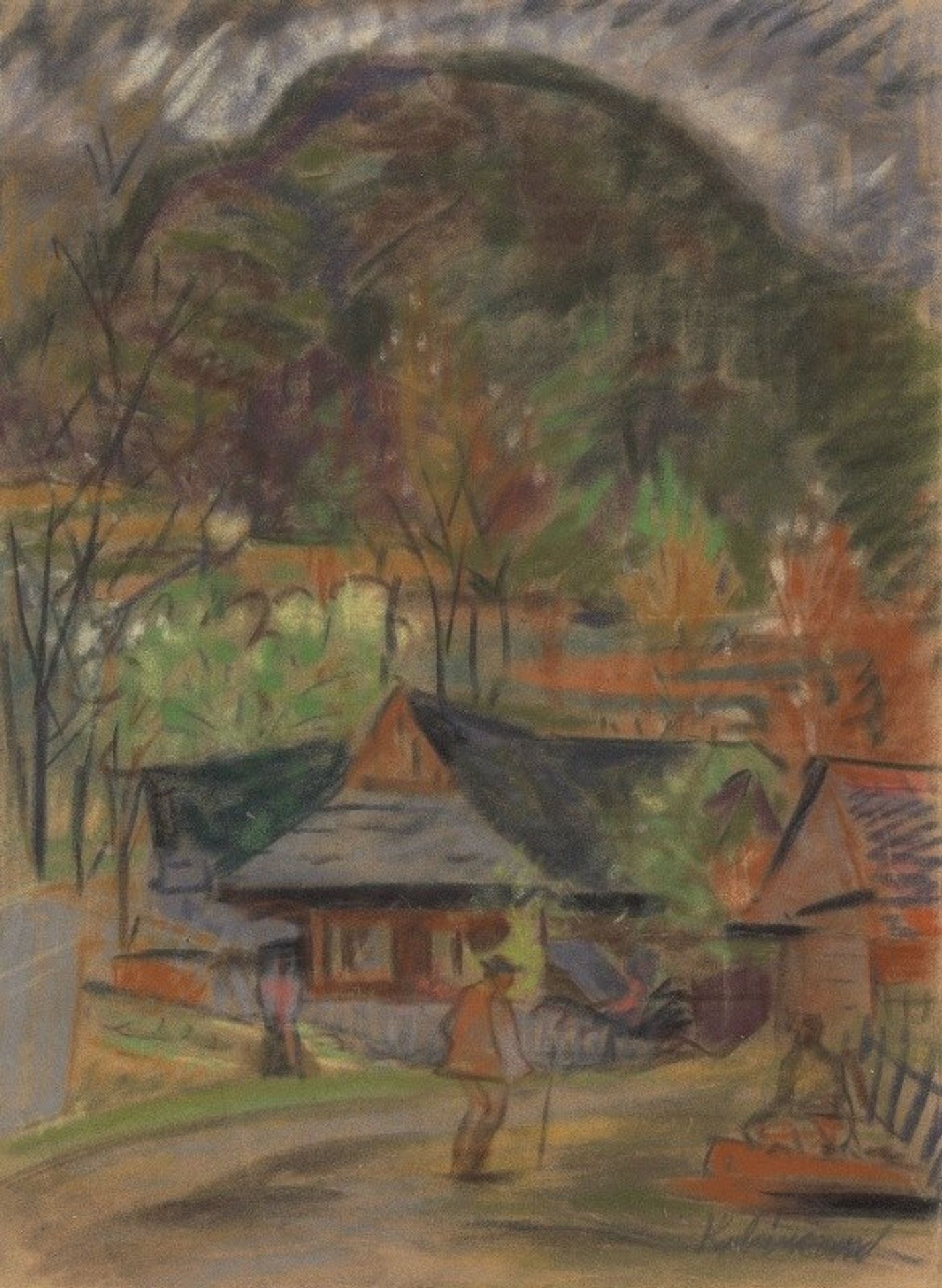 In a Village by Arnold Peter Weisz-Kubínčan