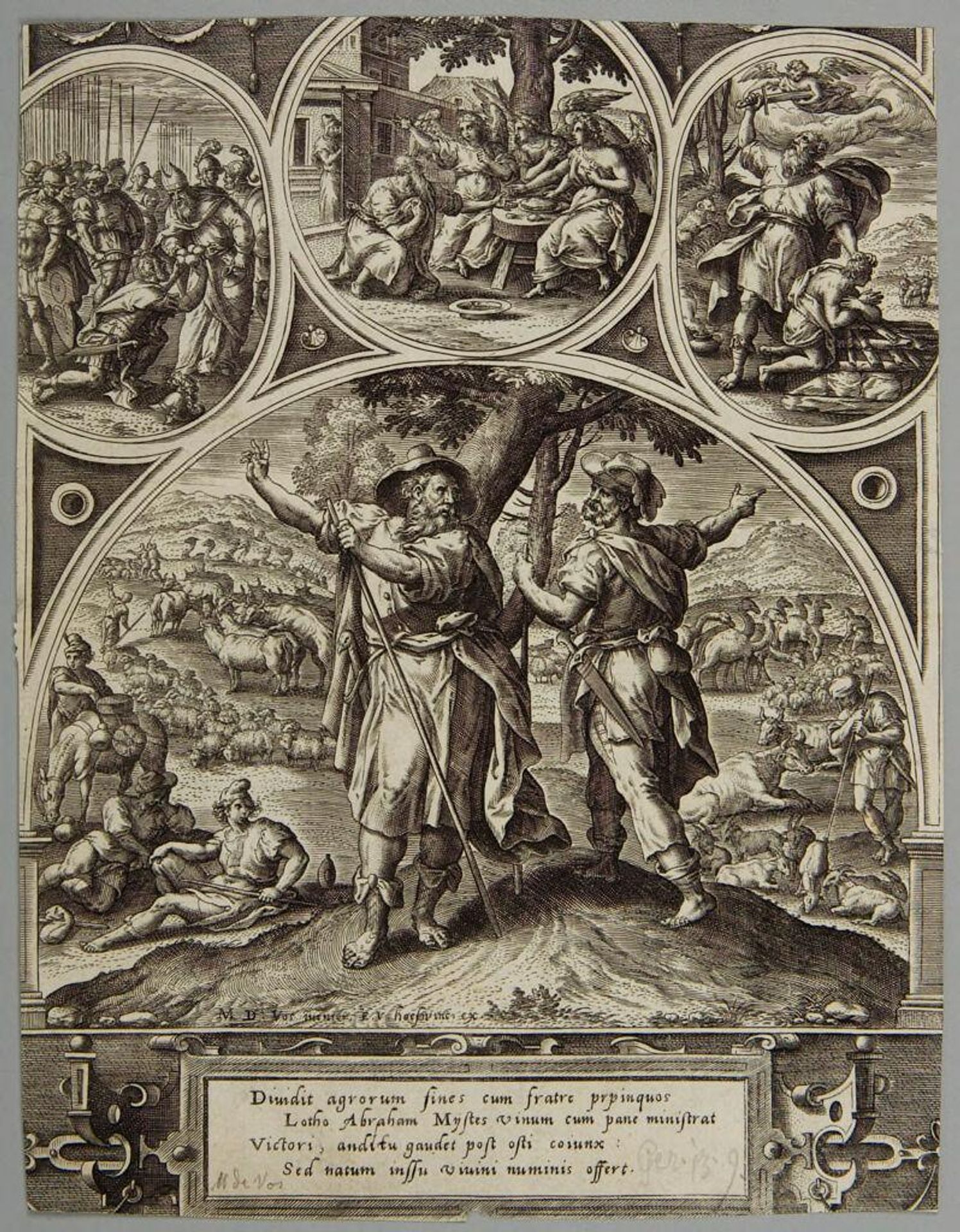 Parting of Abraham and Lot ('The Quarrel between the Shepherds of Abraham and Lot') by Adriaen Collaert