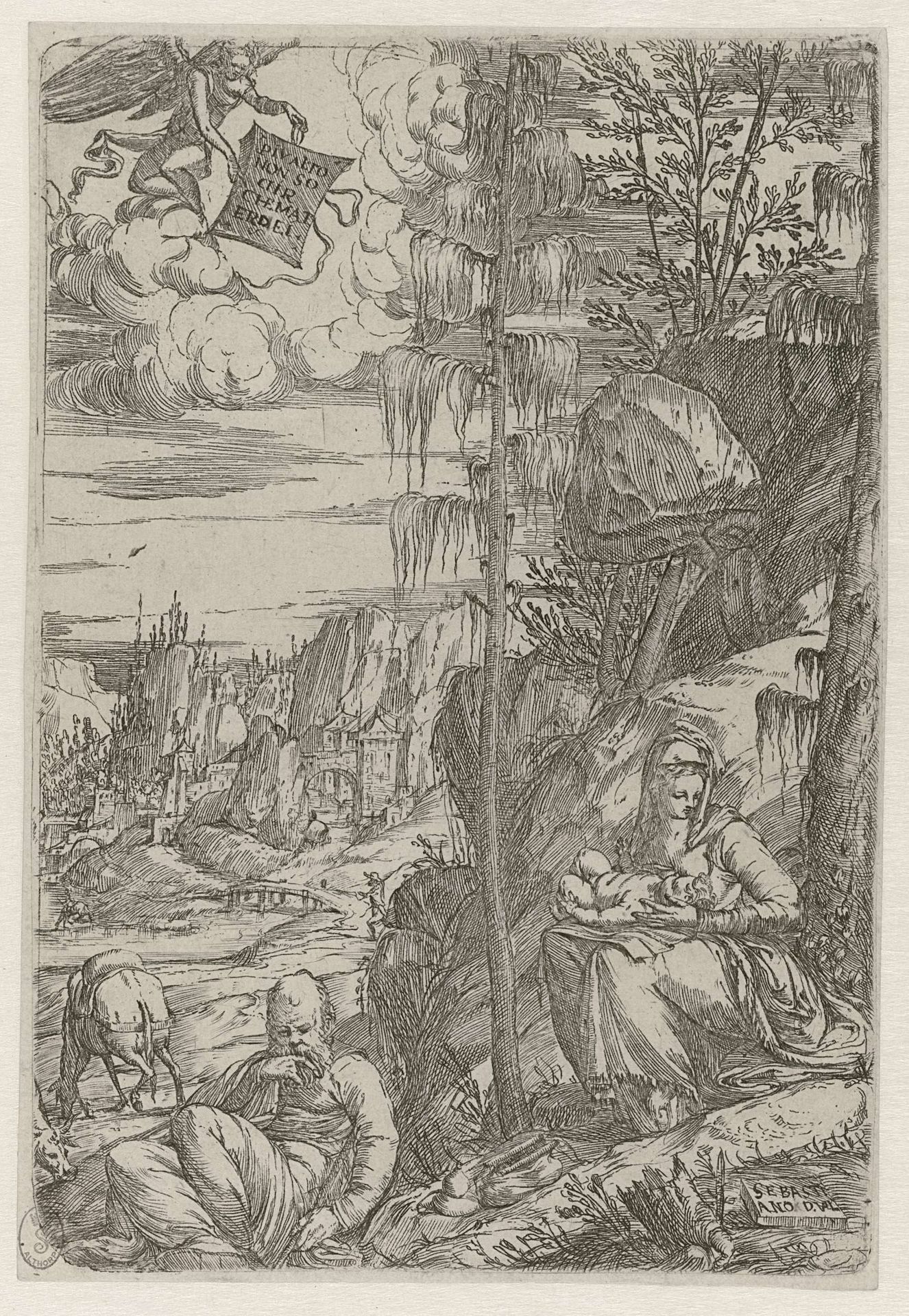 Rest on the Flight into Egypt by Sebastiano de' Valentinis