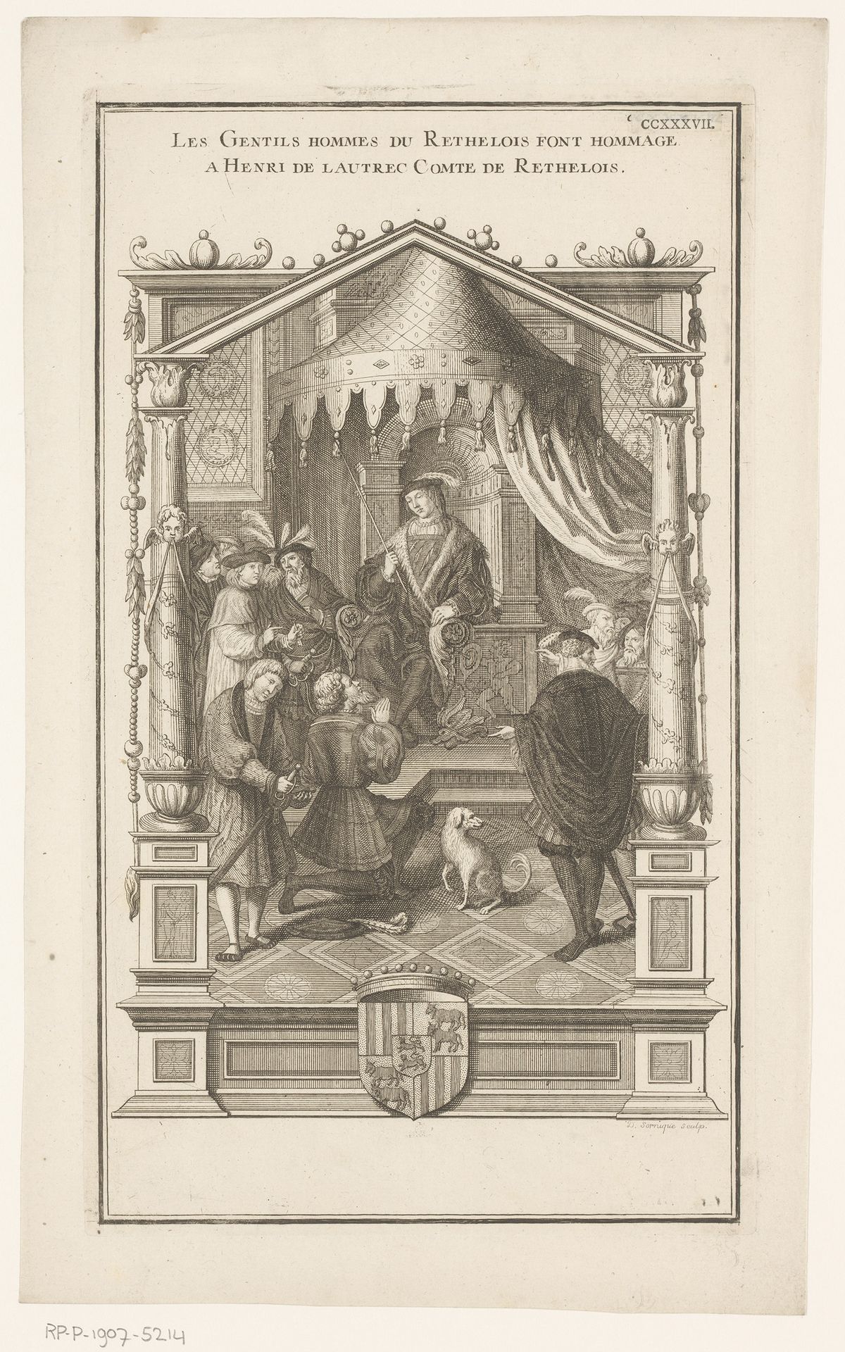 Edellieden brengen hulde aan graaf Henri de Foix by Dominique Sornique