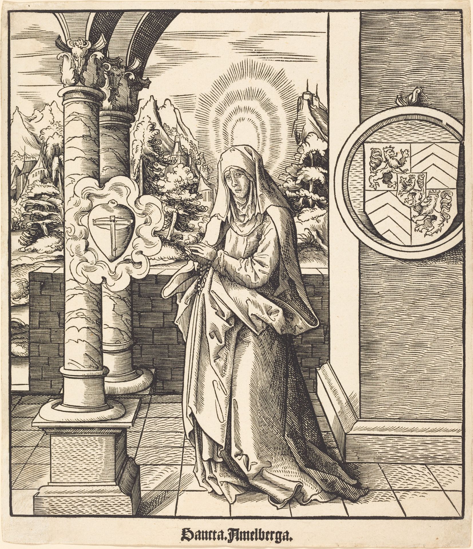 Saint Amelberga by Leonhard Beck