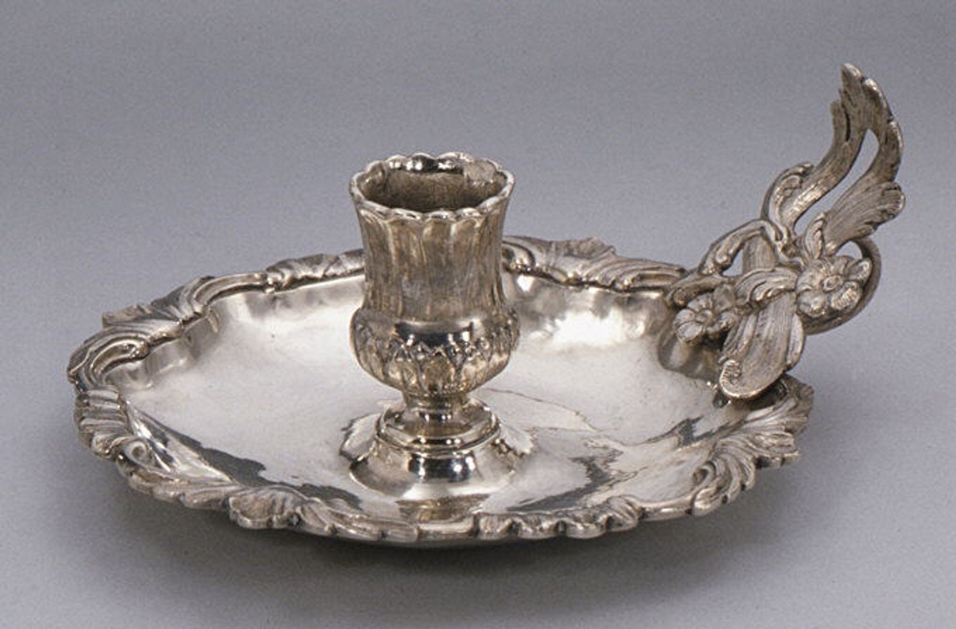 Chamber candlestick (one of a pair) by Pehr Zethelius