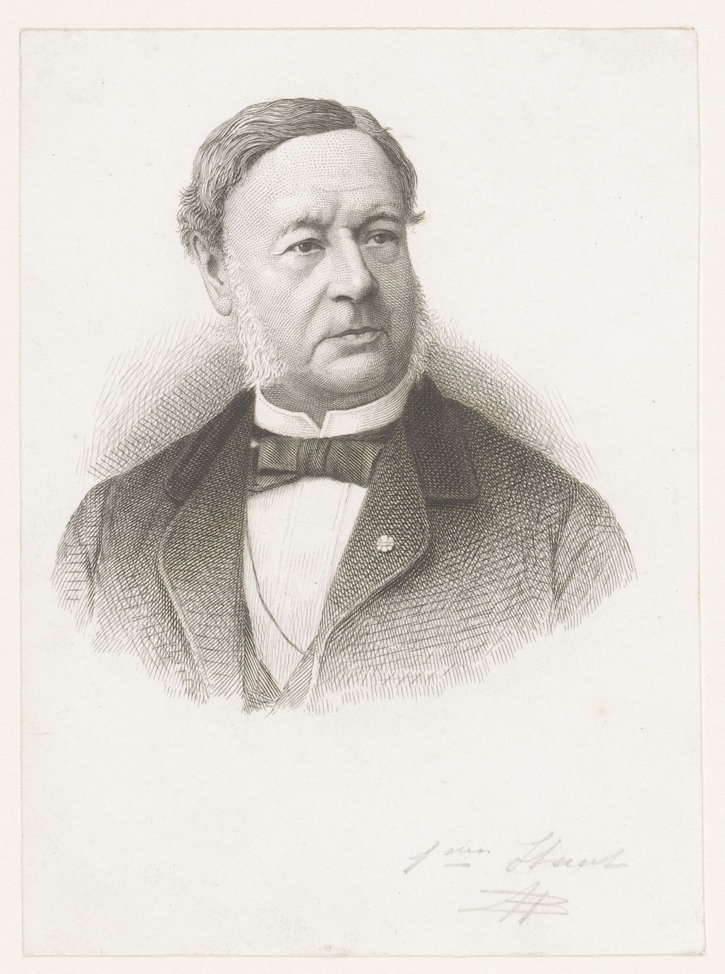 Portret van een onbekende man by Jean Baptiste Pierre Michiels