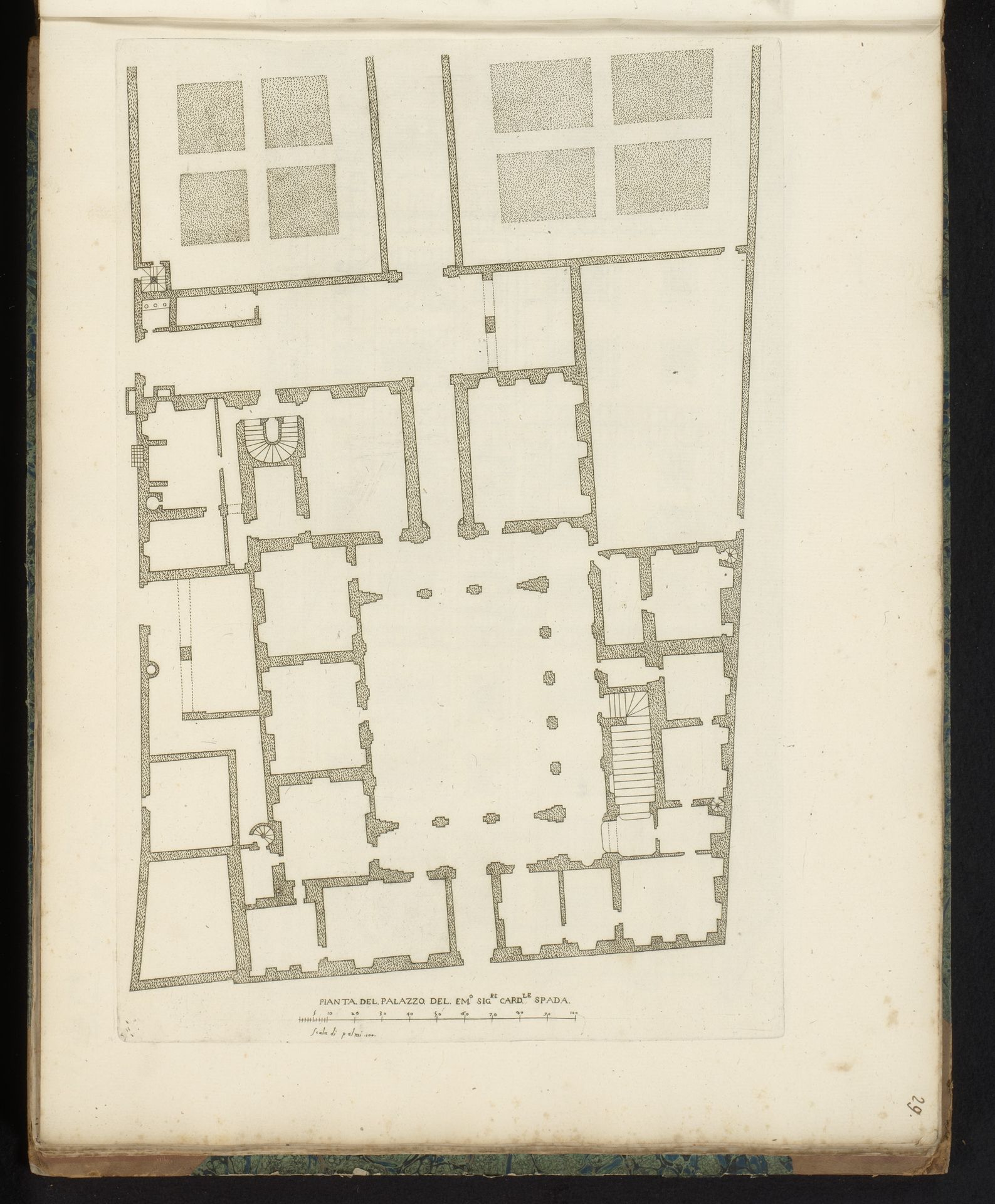 Plattegrond van Palazzo Spada by Giovanni Battista Falda