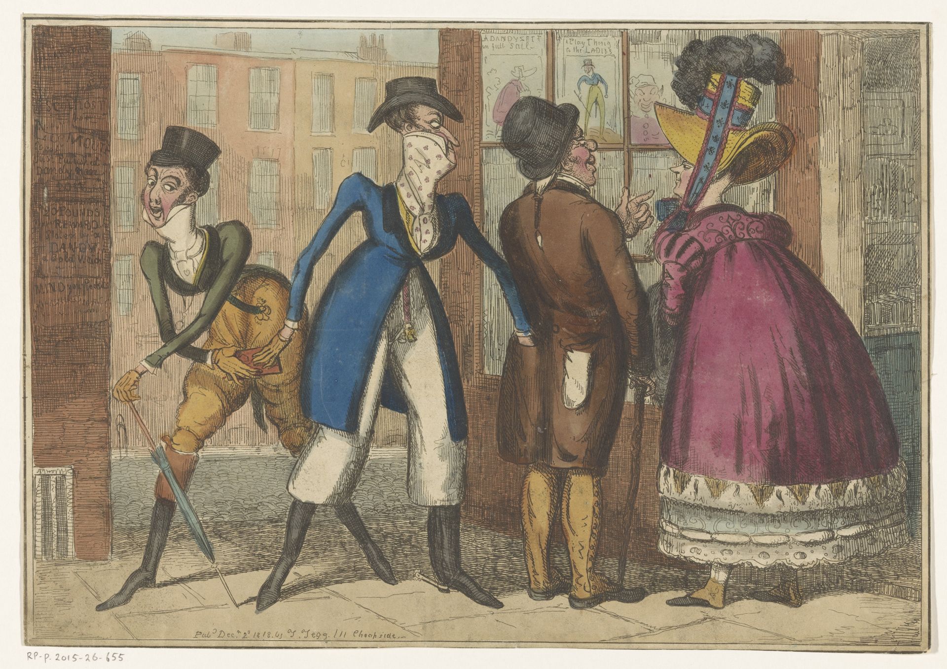Man wordt bestolen voor een prenthandel by Isaac Cruikshank