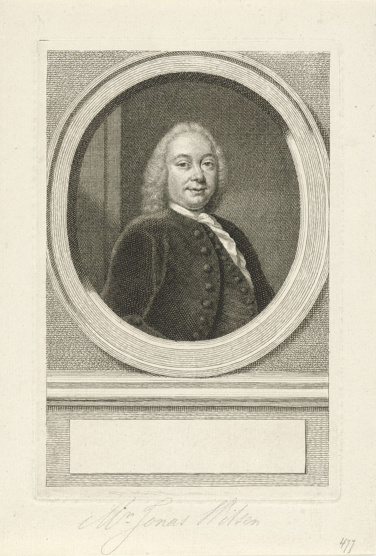 Portret van Jonas Witsen by Jacob Houbraken