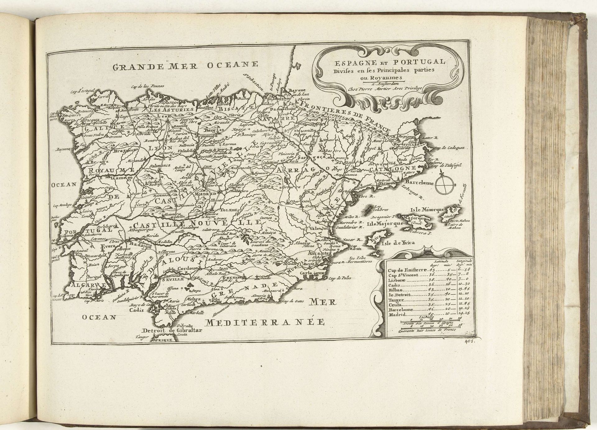 Kaart van Spanje en Portugal, 1726 by Anonymous
