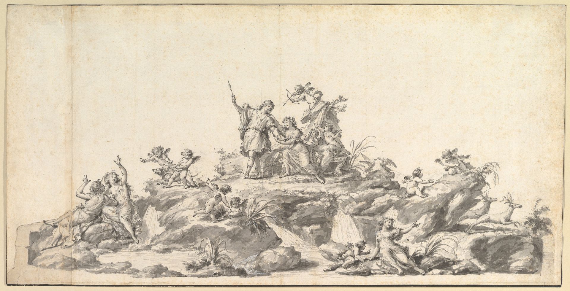 Design for the Fontana di Venere e Adone, Reggia di Caserta, Naples by Fedele Fischetti