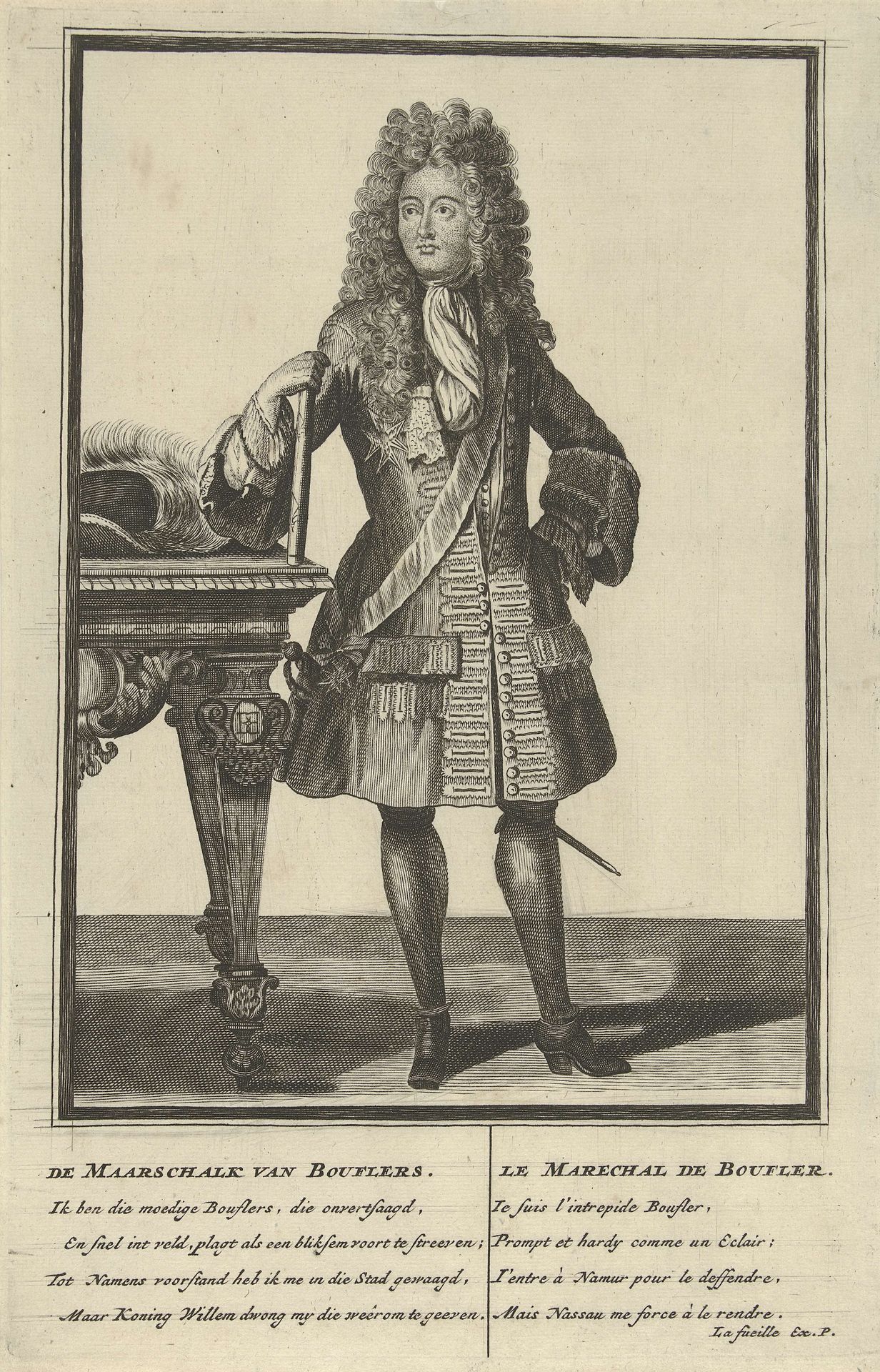 Portret van maarschalk Louis François, hertog van Boufflers by Daniel de Lafeuille