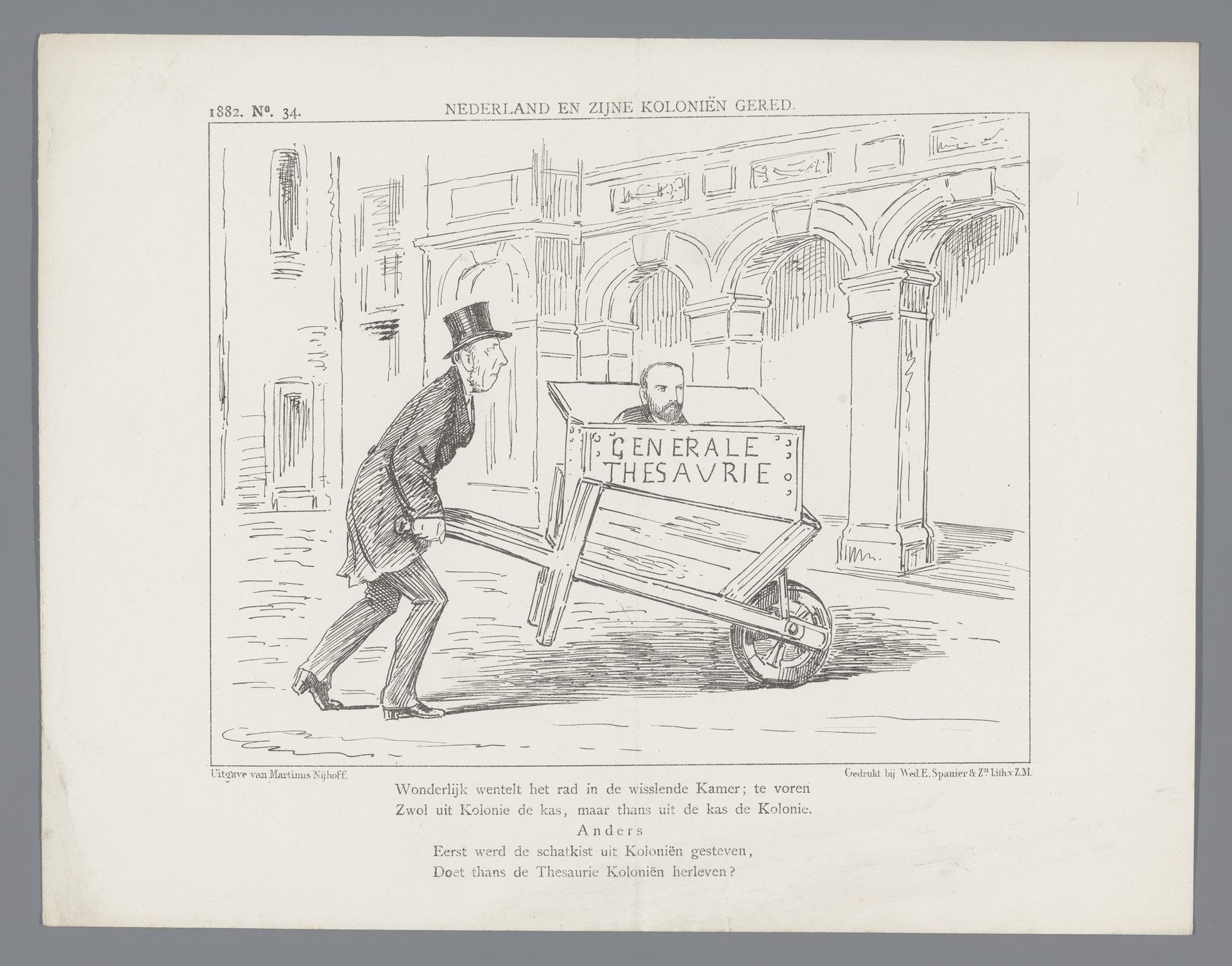 Politieke spotprent, 1882 by Johan Michaël Schmidt Crans