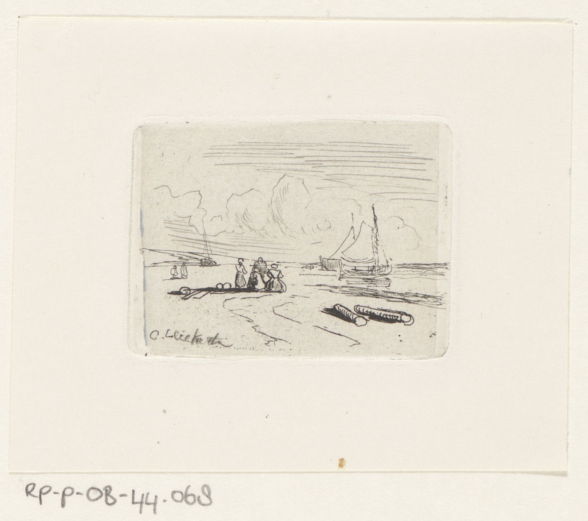 Figuren op het strand by Charles Leickert