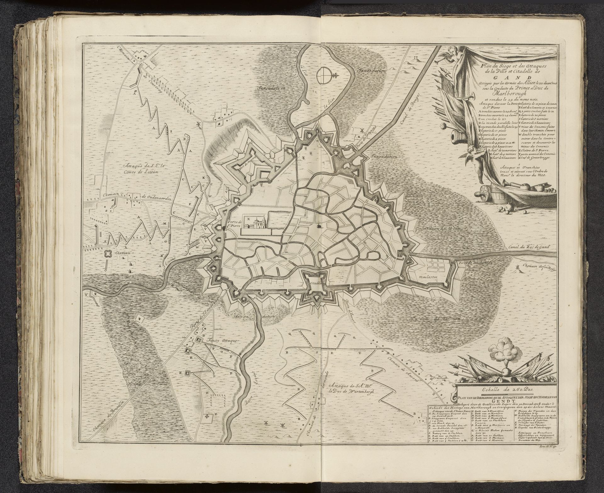 Plan van het beleg van Gent, 1708 by Pieter van (II) Call
