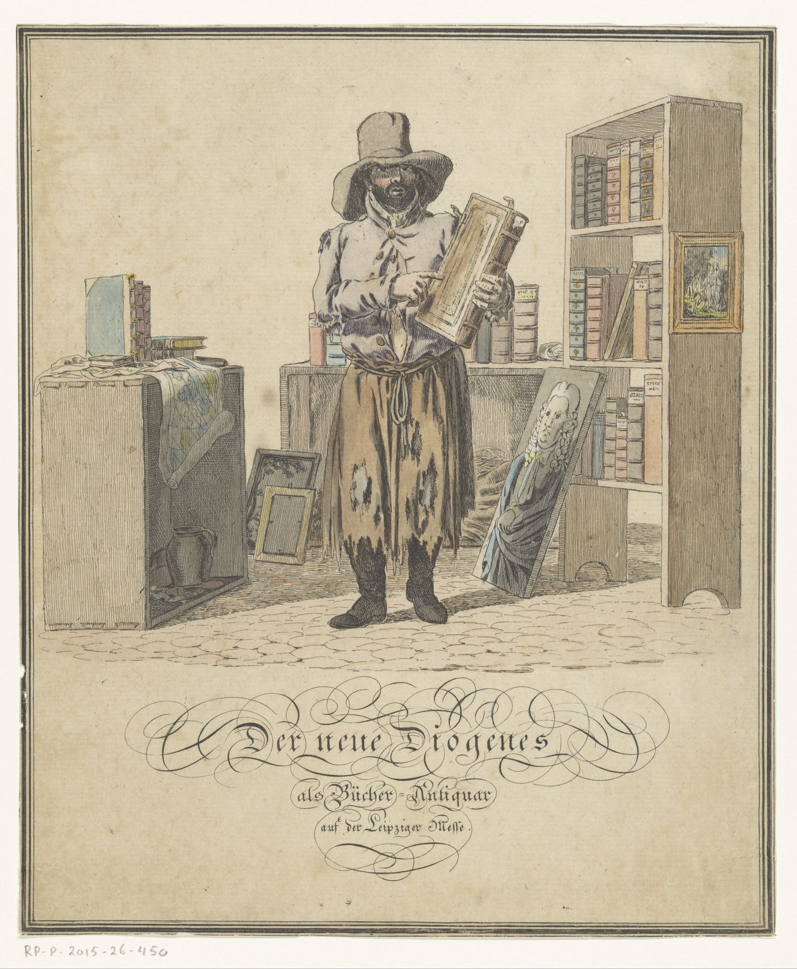 Portret van boekhandelaar Johann Gottlob Helmert by Christian Gottfried Heinrich Geissler
