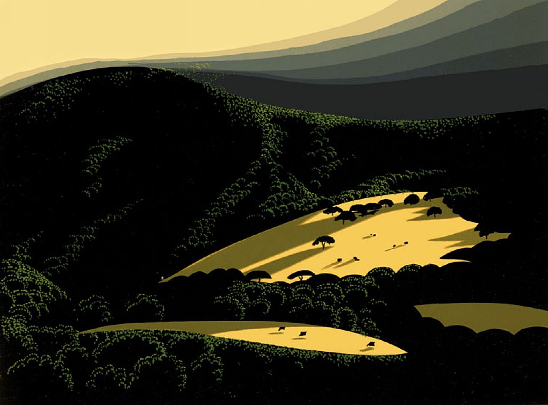 Still valley by Eyvind Earle
