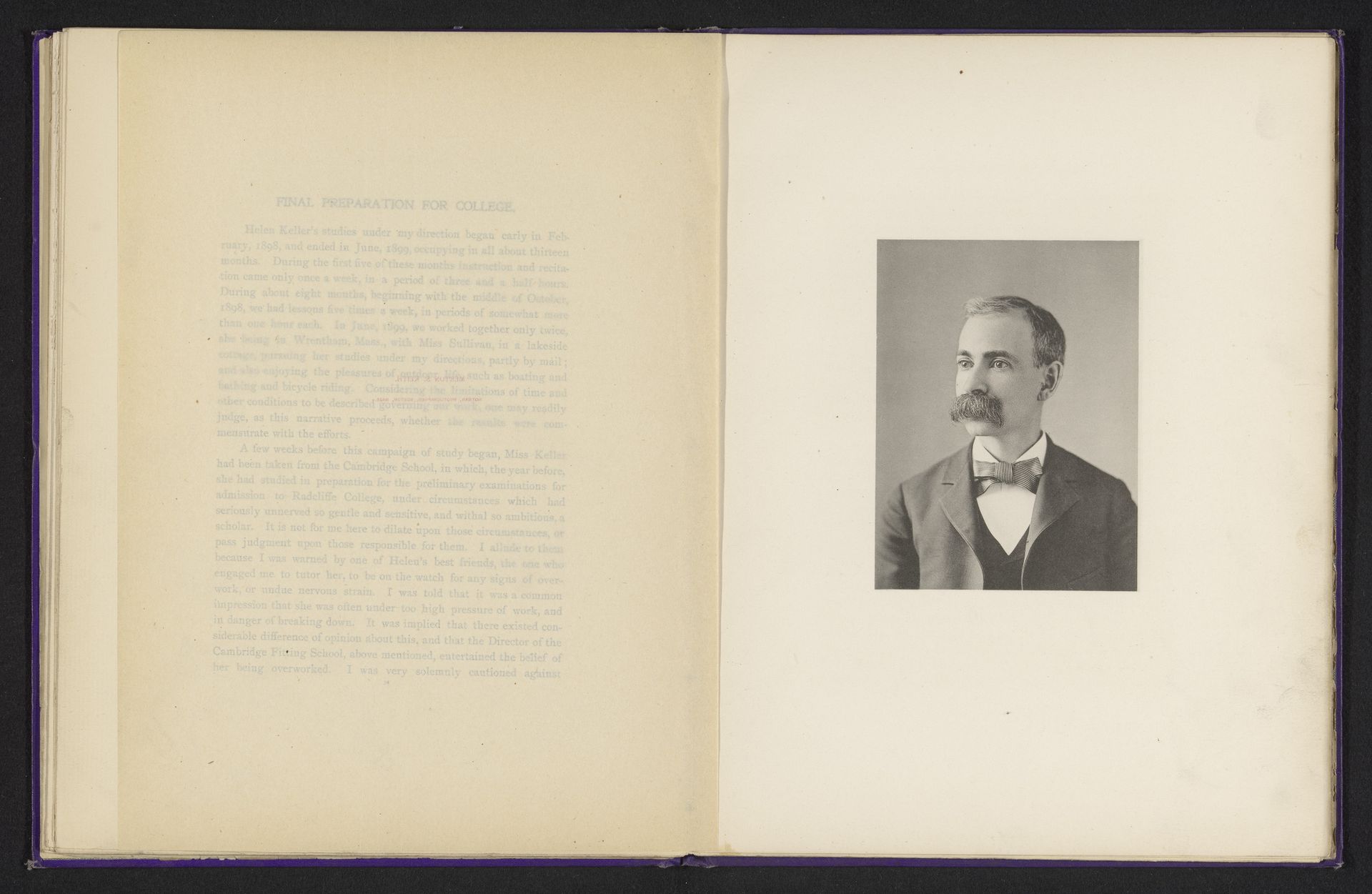 Portret van Merton S. Keith, een docent van Helen Keller by William Notman