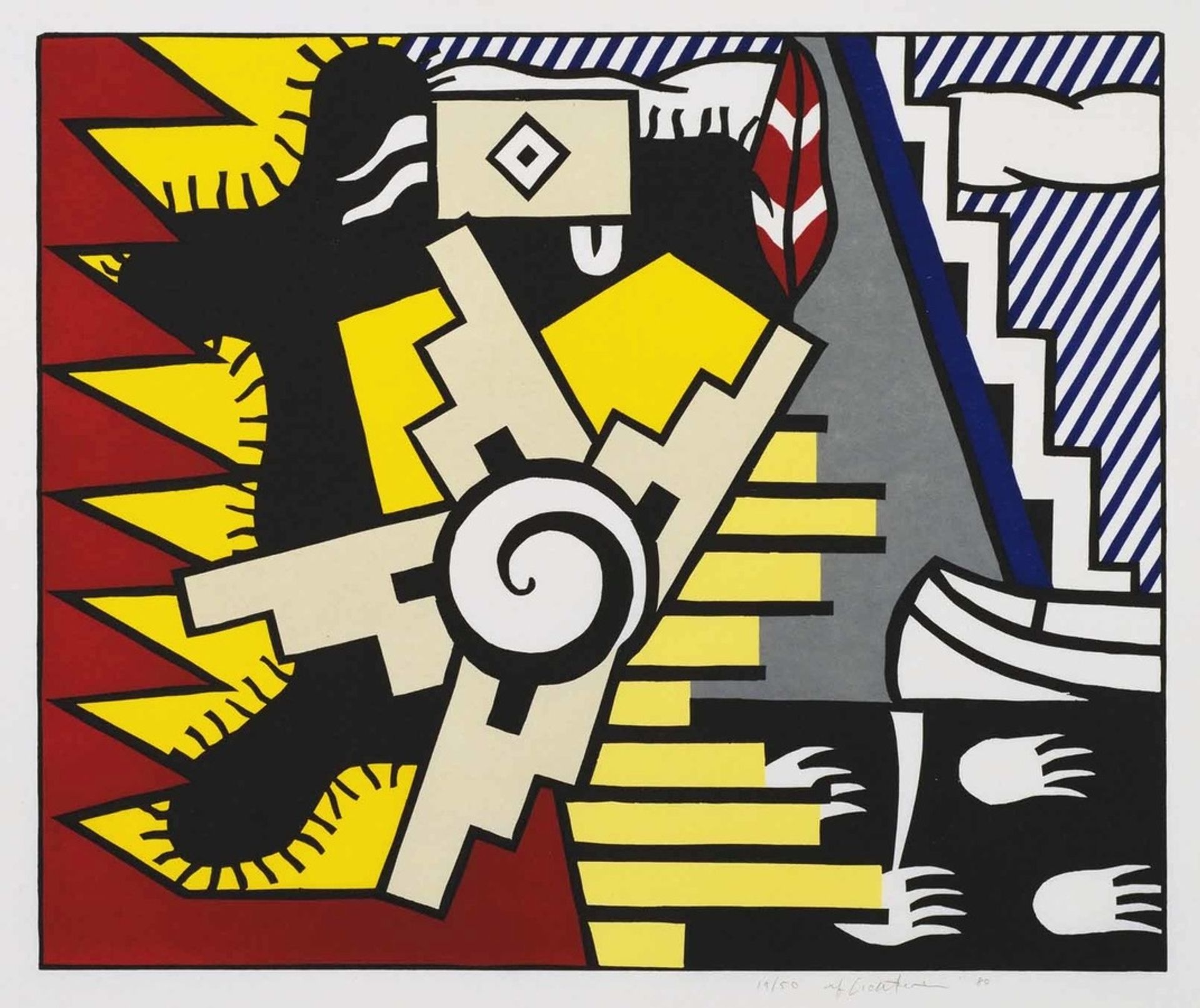 American Indian Theme II by Roy Lichtenstein