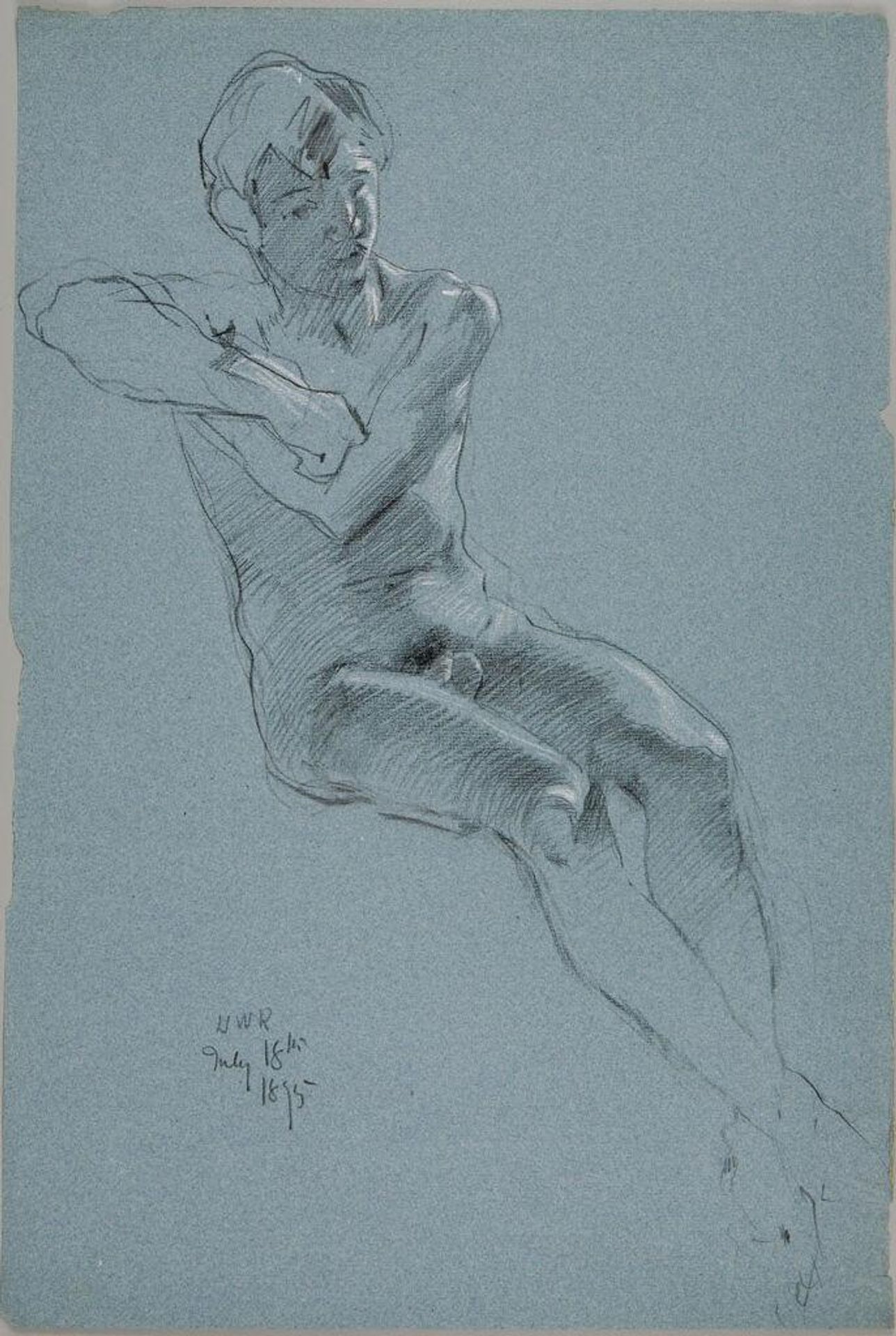 Seated Male Nude by Denman Waldo Ross