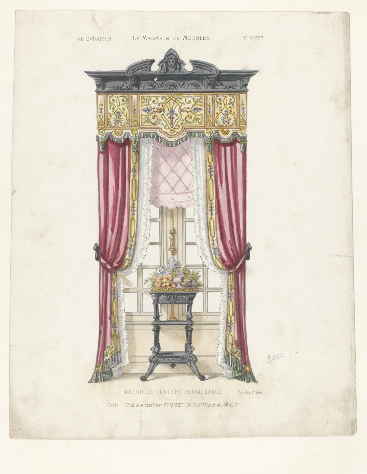 Venster met gordijnen by Anonymous