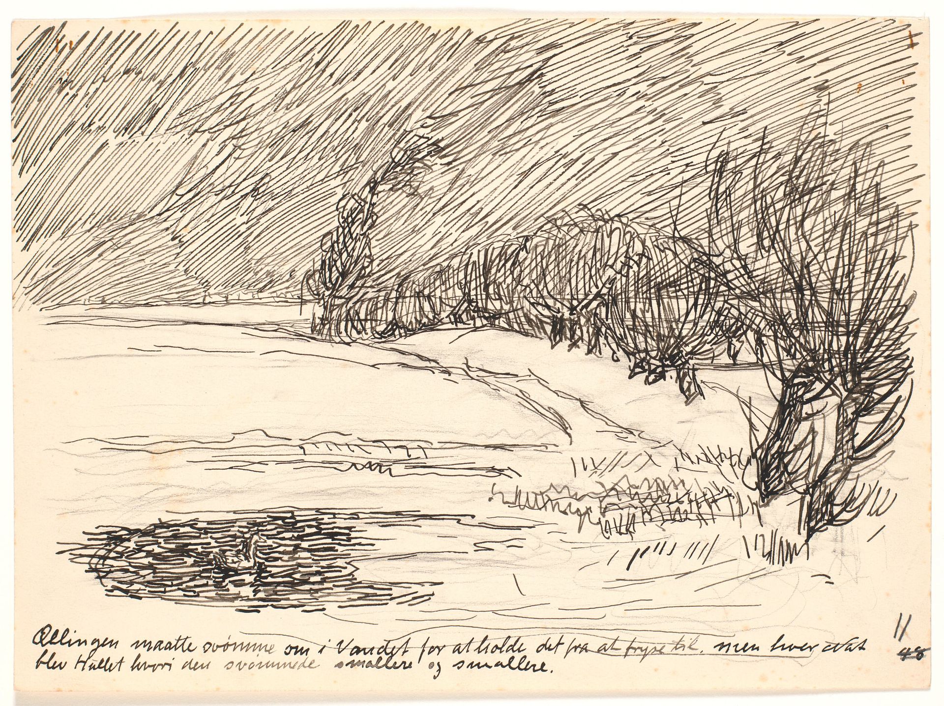 Ællingen maatte svømme... by Fritz Syberg