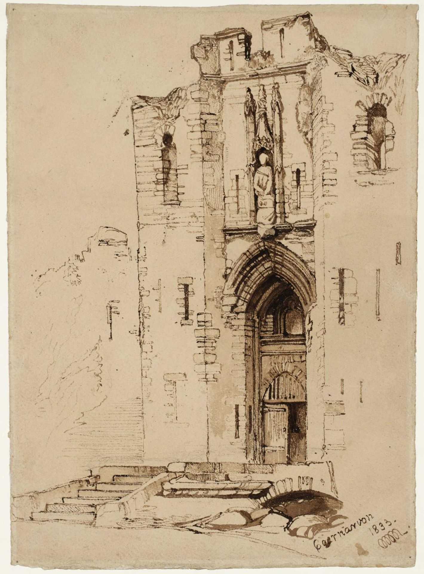 Gateway of Caernarvon Castle by  William James Müller