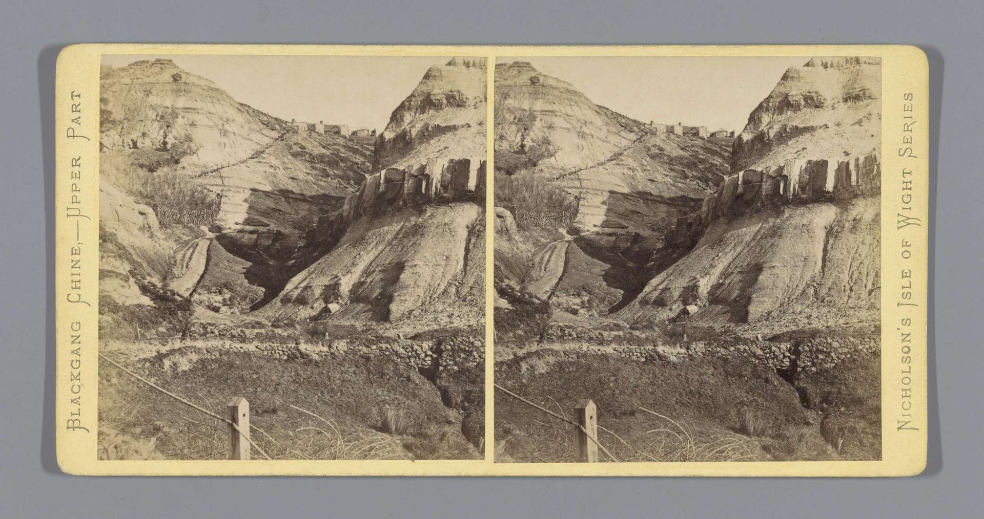 Gezicht op de kloof bij Blackgang Chine by J.W. Nicholson