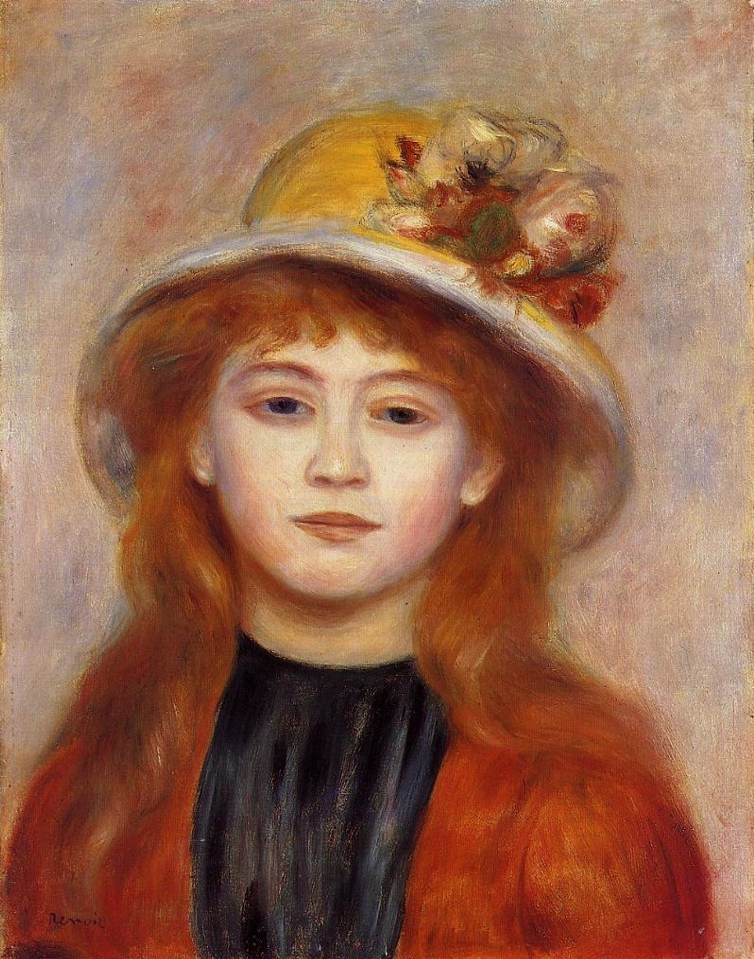 Woman Wearing a Hat by Pierre-Auguste Renoir