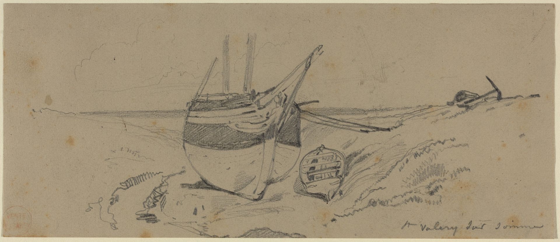 St. Valery sur somme by Eugène Isabey