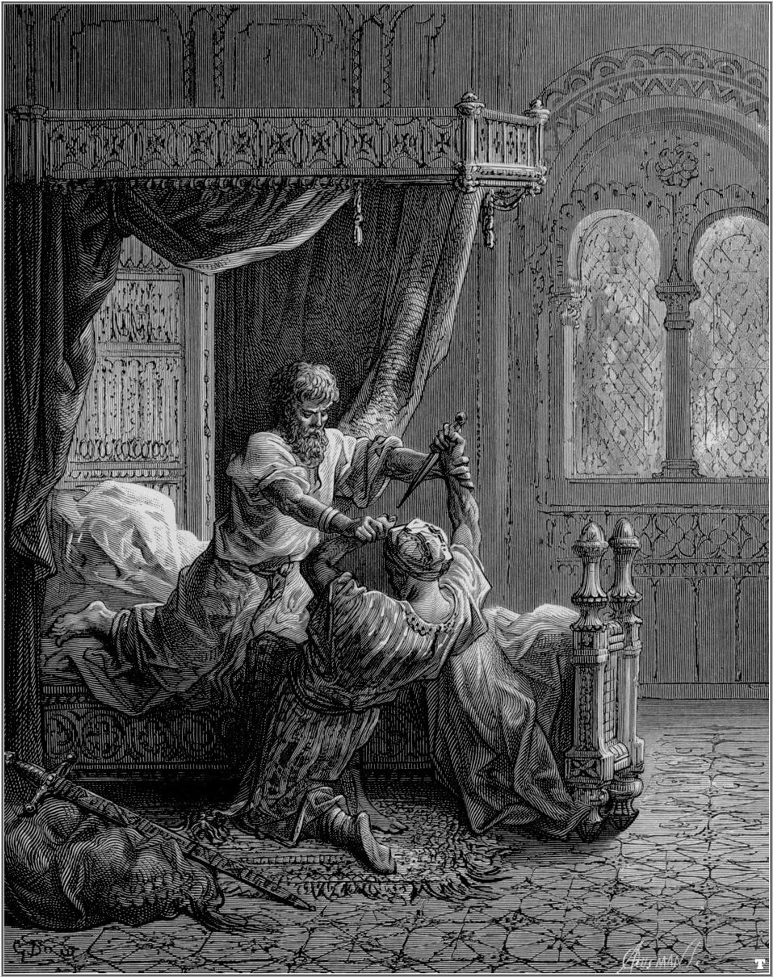 Edward I of England kills his would be assassin in June 1272 by Gustave Dore