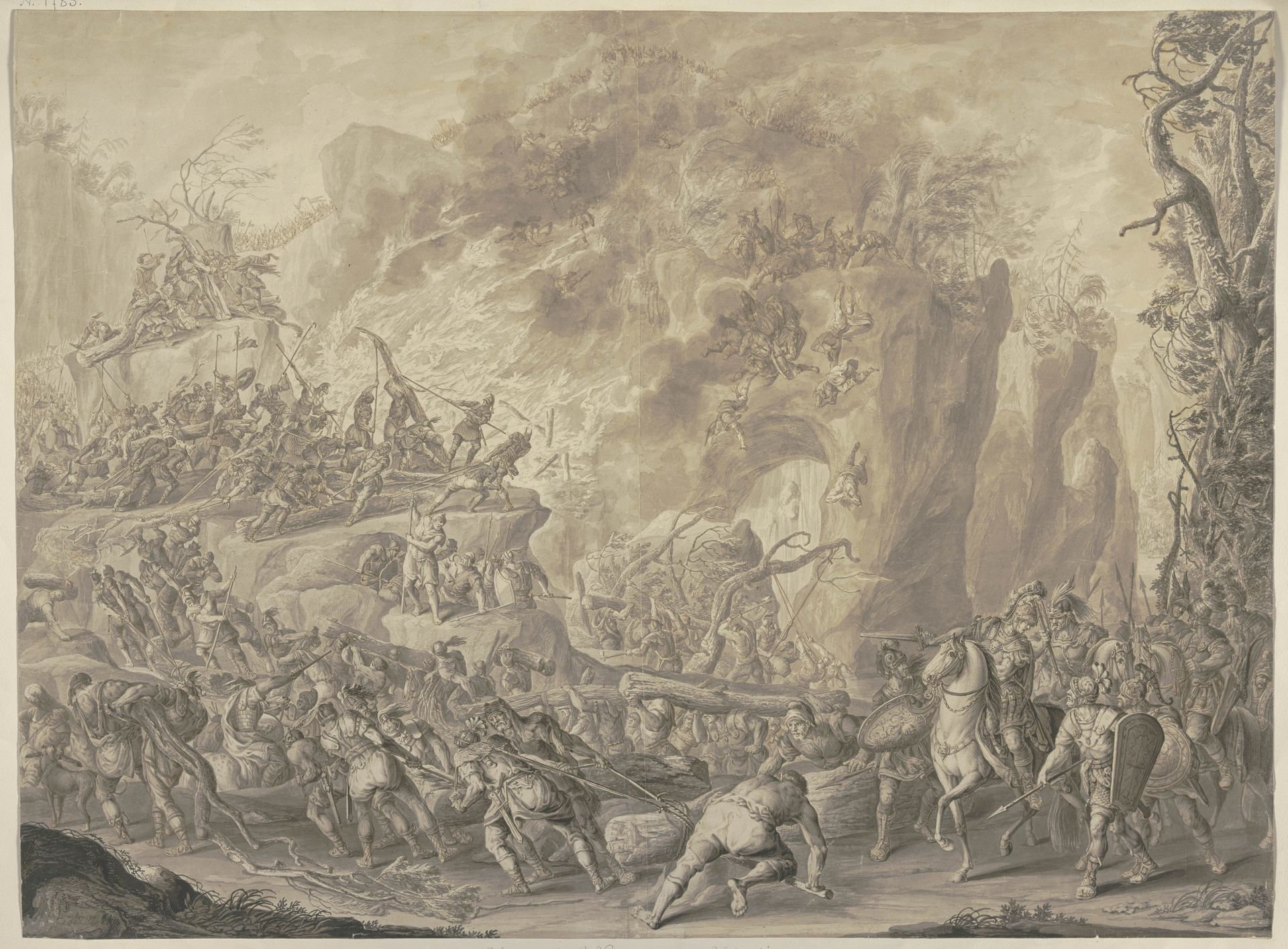 Hannibals Kampf mit den Helvetiern by Johann Elias Ridinger