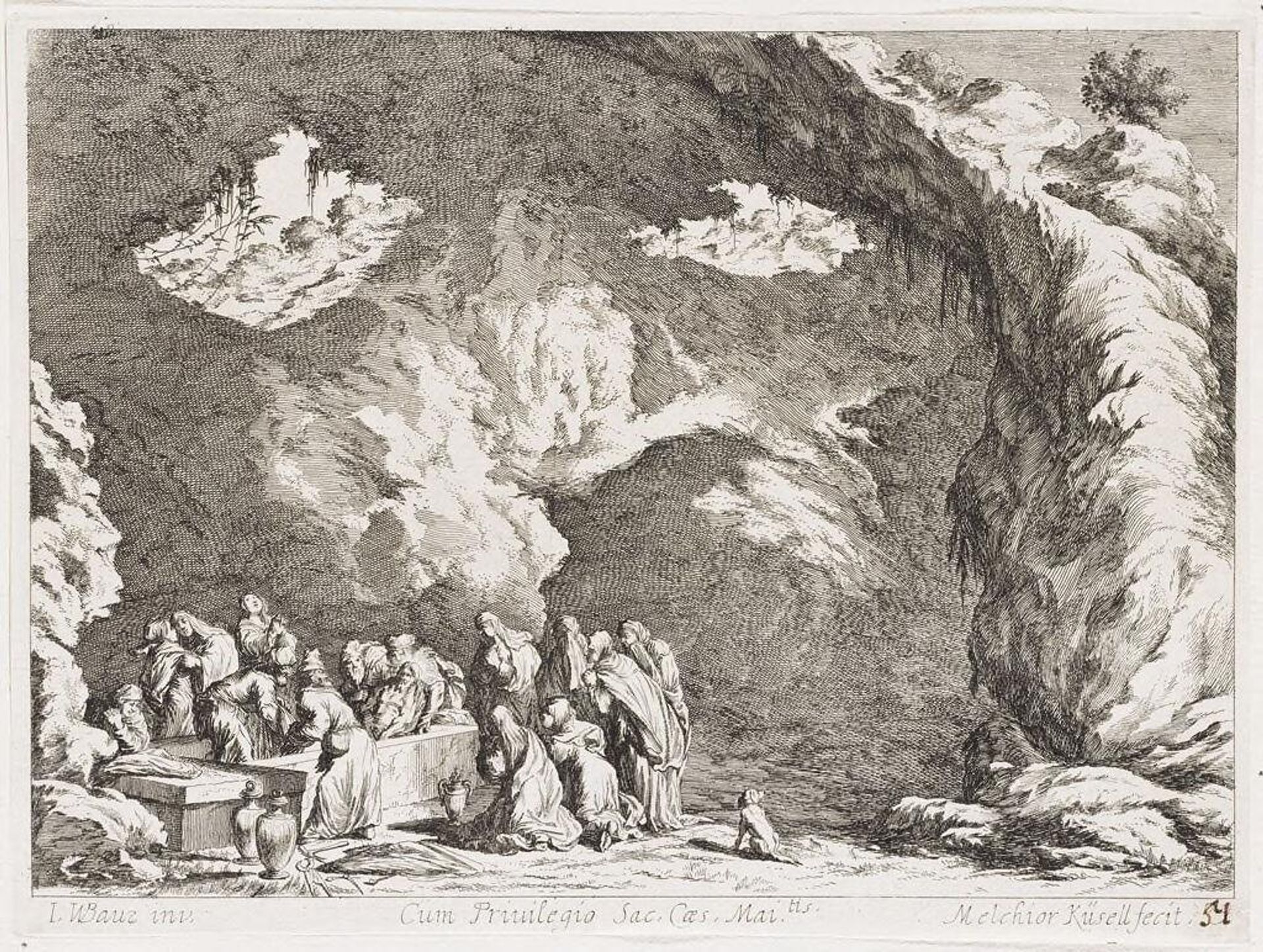 Disciples Place Christ in the Tomb by Melchior KÃ¼sel
