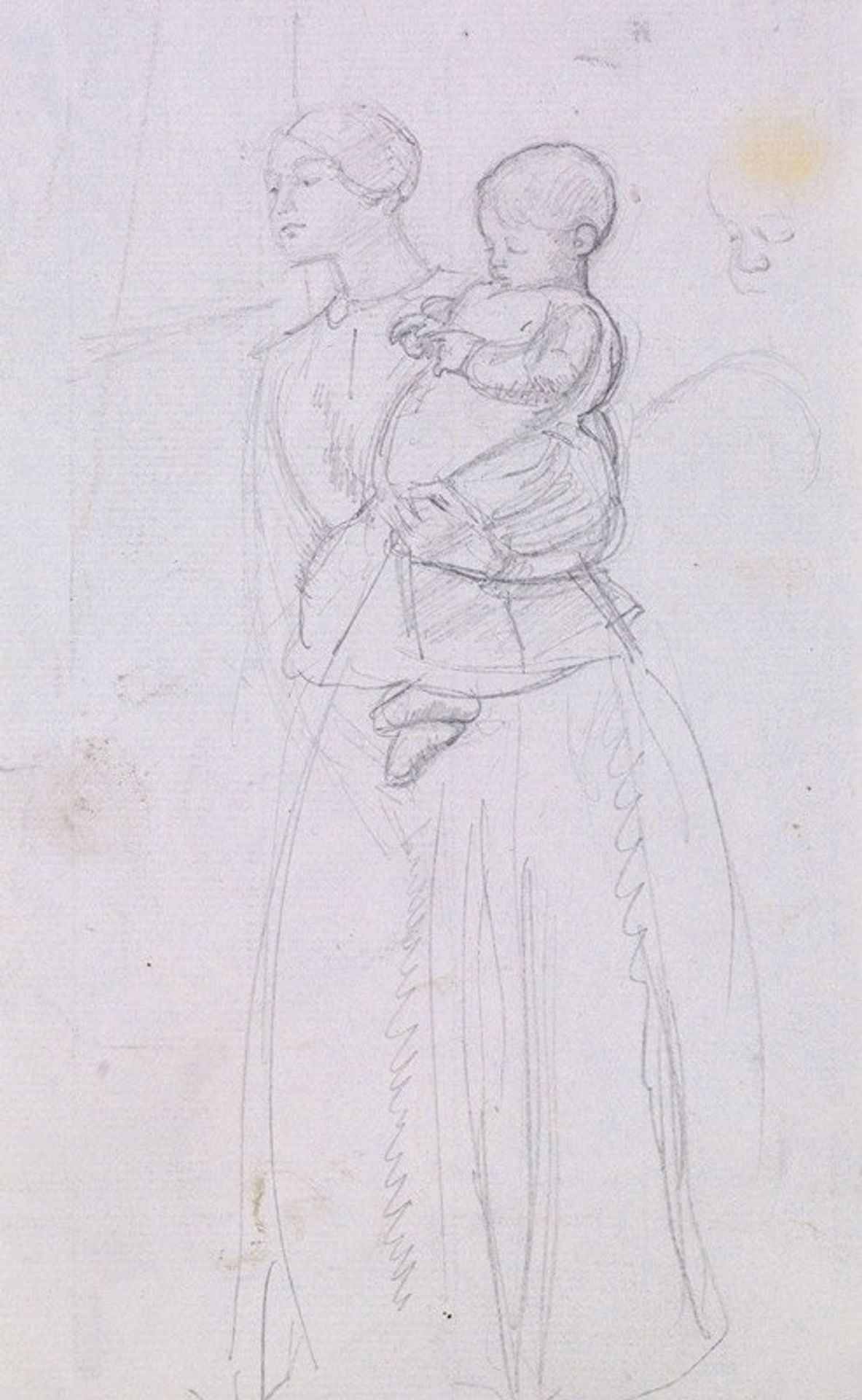 Tennyson’s The Lord of Burleigh – The Death of Lady Burleigh – Sketch of the Nurse and Boy by Sir John Everett Millais