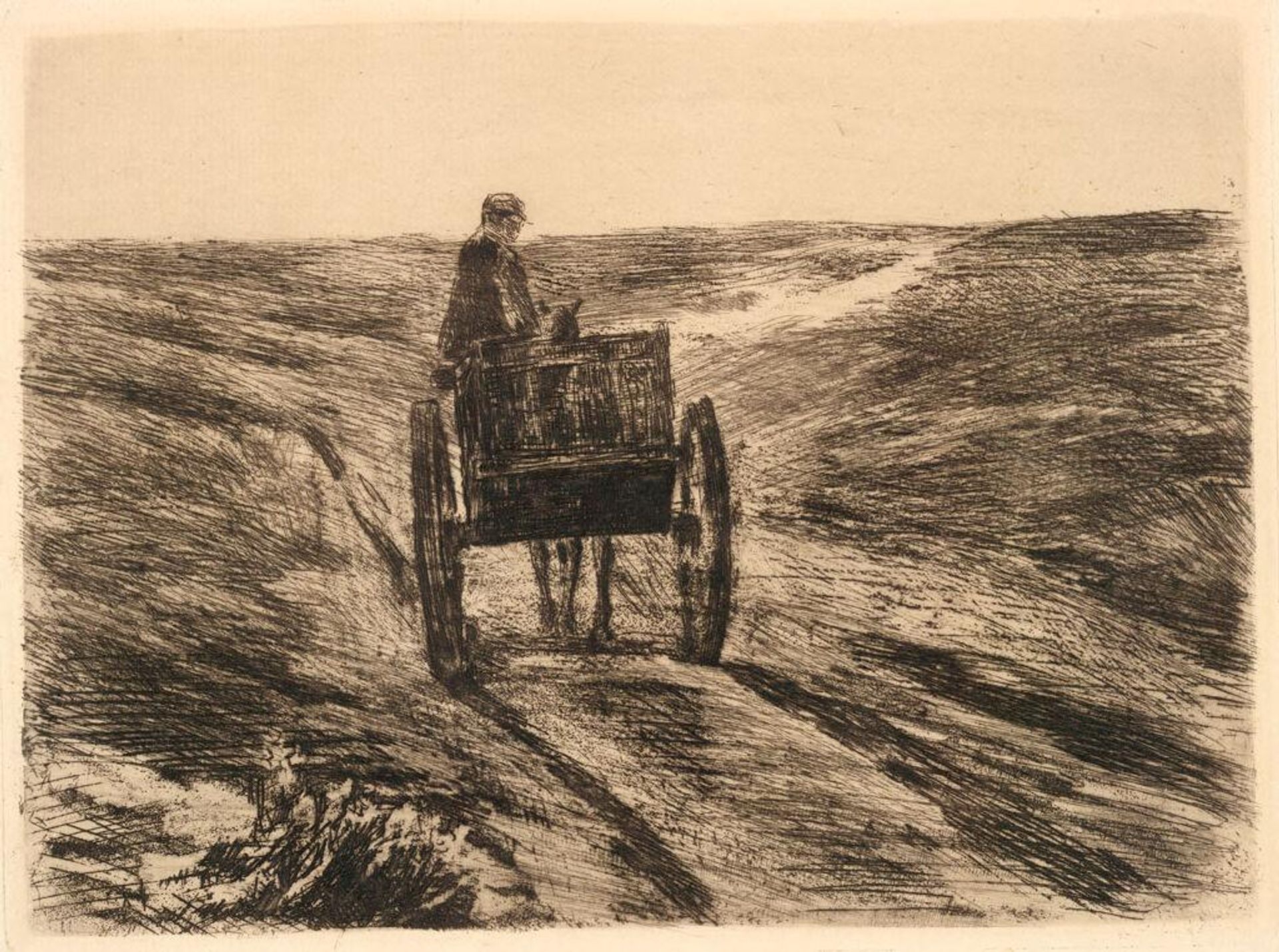 Cart in the Dunes by Max Liebermann