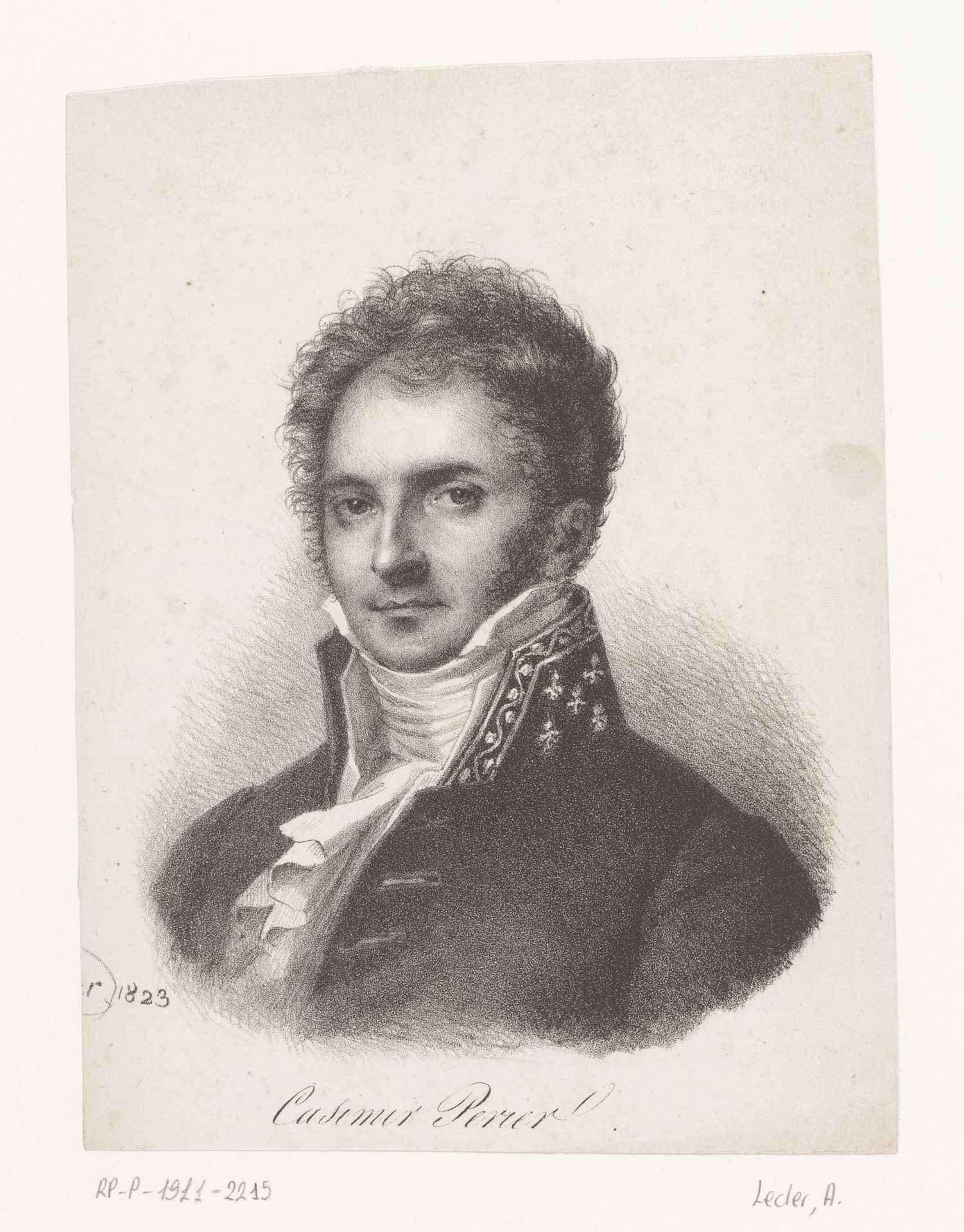 Portret van Casimir-Pierre Perier by Auguste Toussaint Lecler