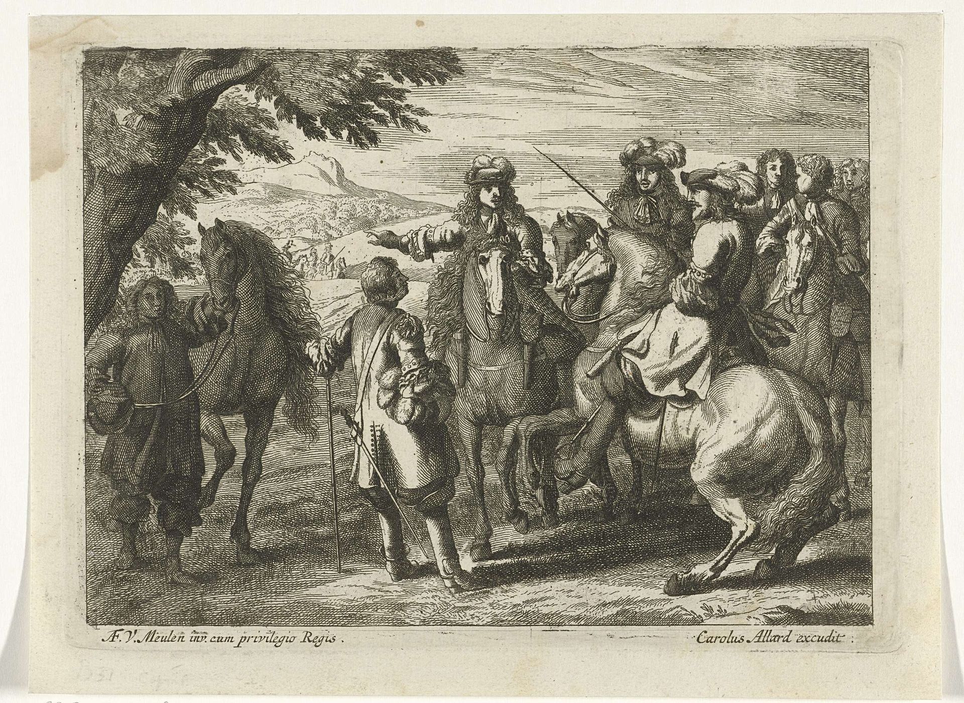 Aanvoerders te paard by Jan van Huchtenburg